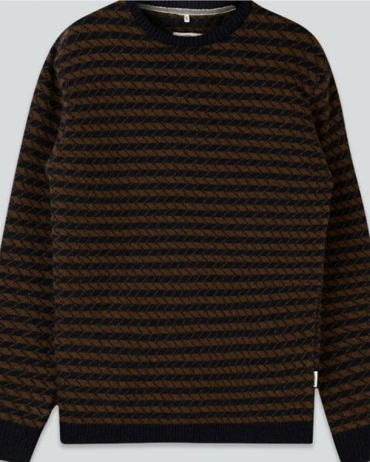LAKOR Faroese Fisher Knit (navy/brown)