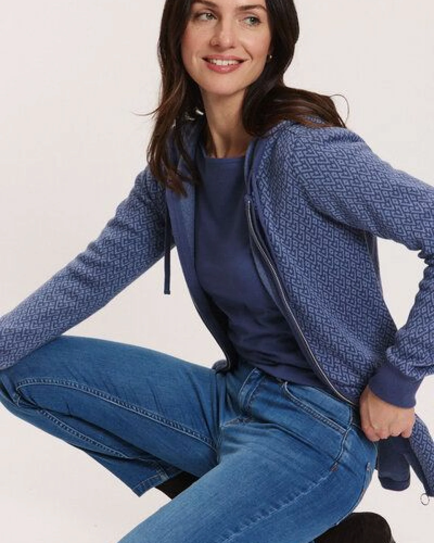 TRANQUILLO Jacquard-Jacke Nadjaa aus GOTS-Bio-Baumwolle – Ansicht 4