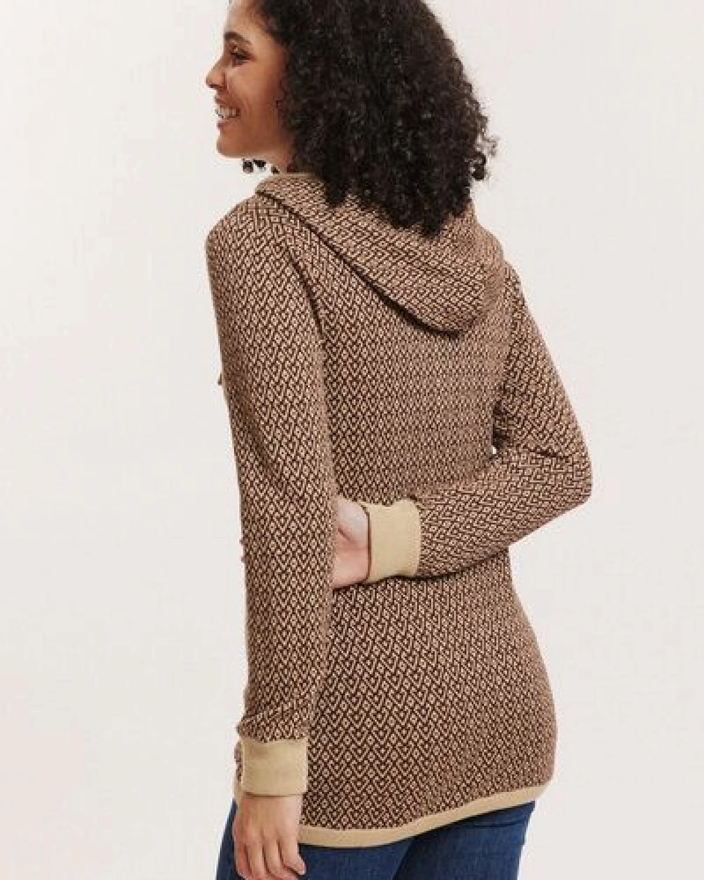 TRANQUILLO Jacquard-Jacke Nadjaa aus GOTS-Bio-Baumwolle – Ansicht 2