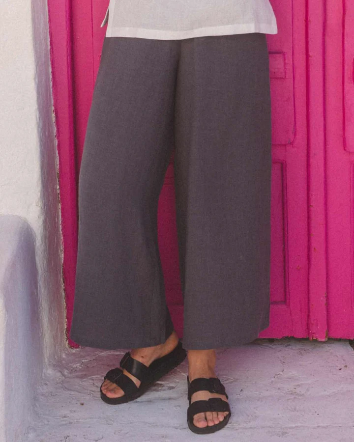 AmourLinen Damen vegan Hose Isabella Holzkohle