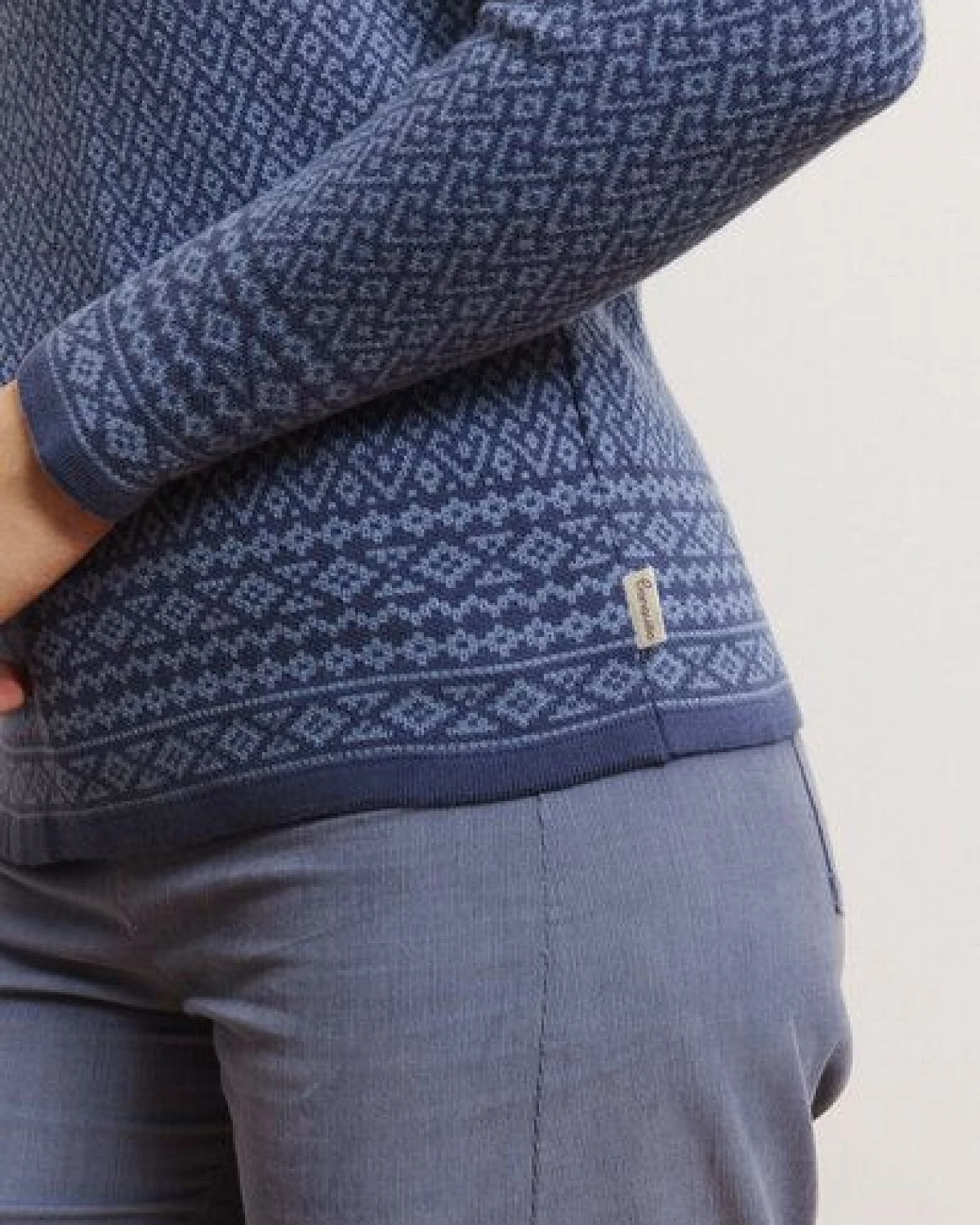 TRANQUILLO Strick-Pullover Lieen aus Biobaumwolle – Ansicht 3