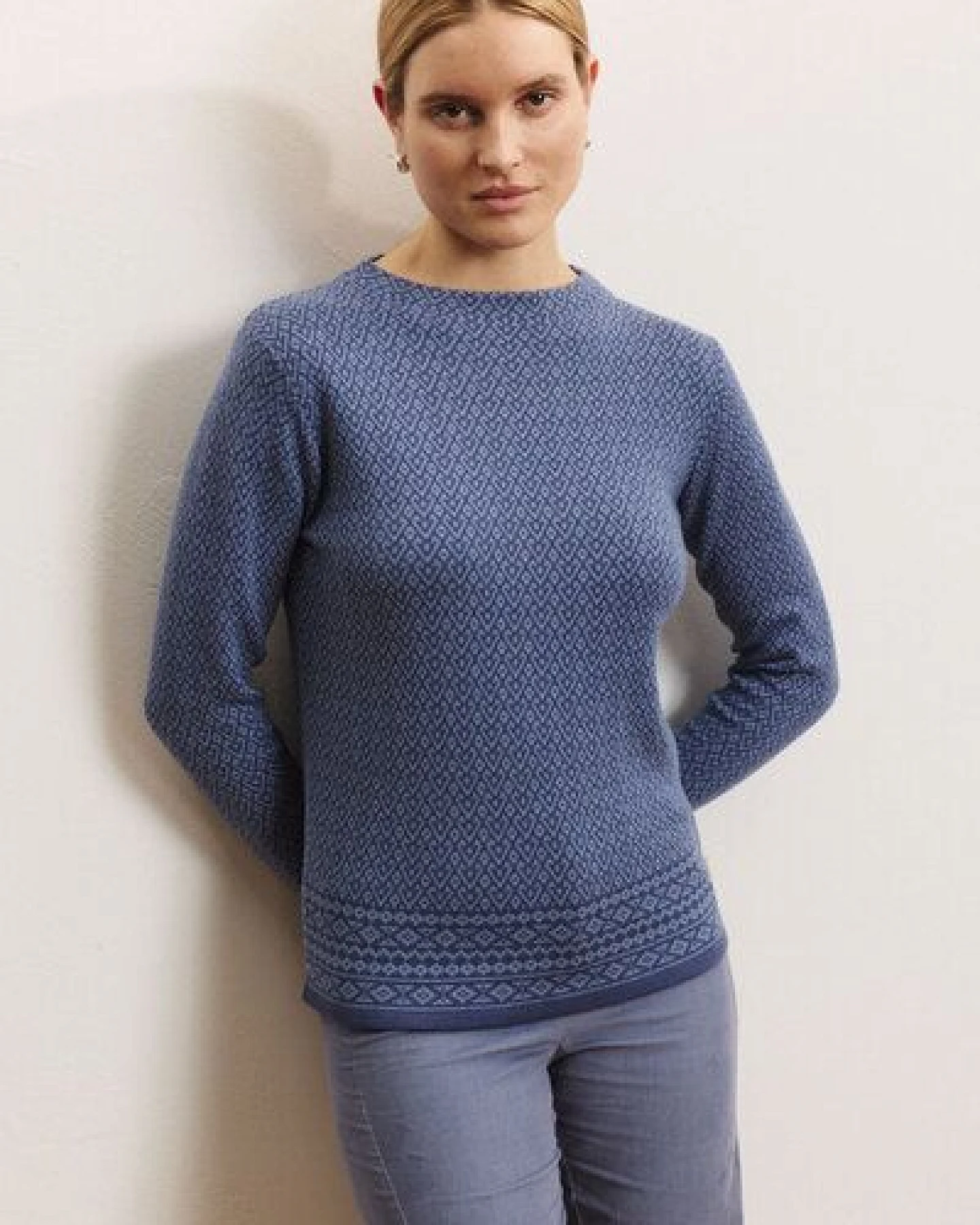 TRANQUILLO Strick-Pullover Lieen aus Biobaumwolle – Ansicht 4