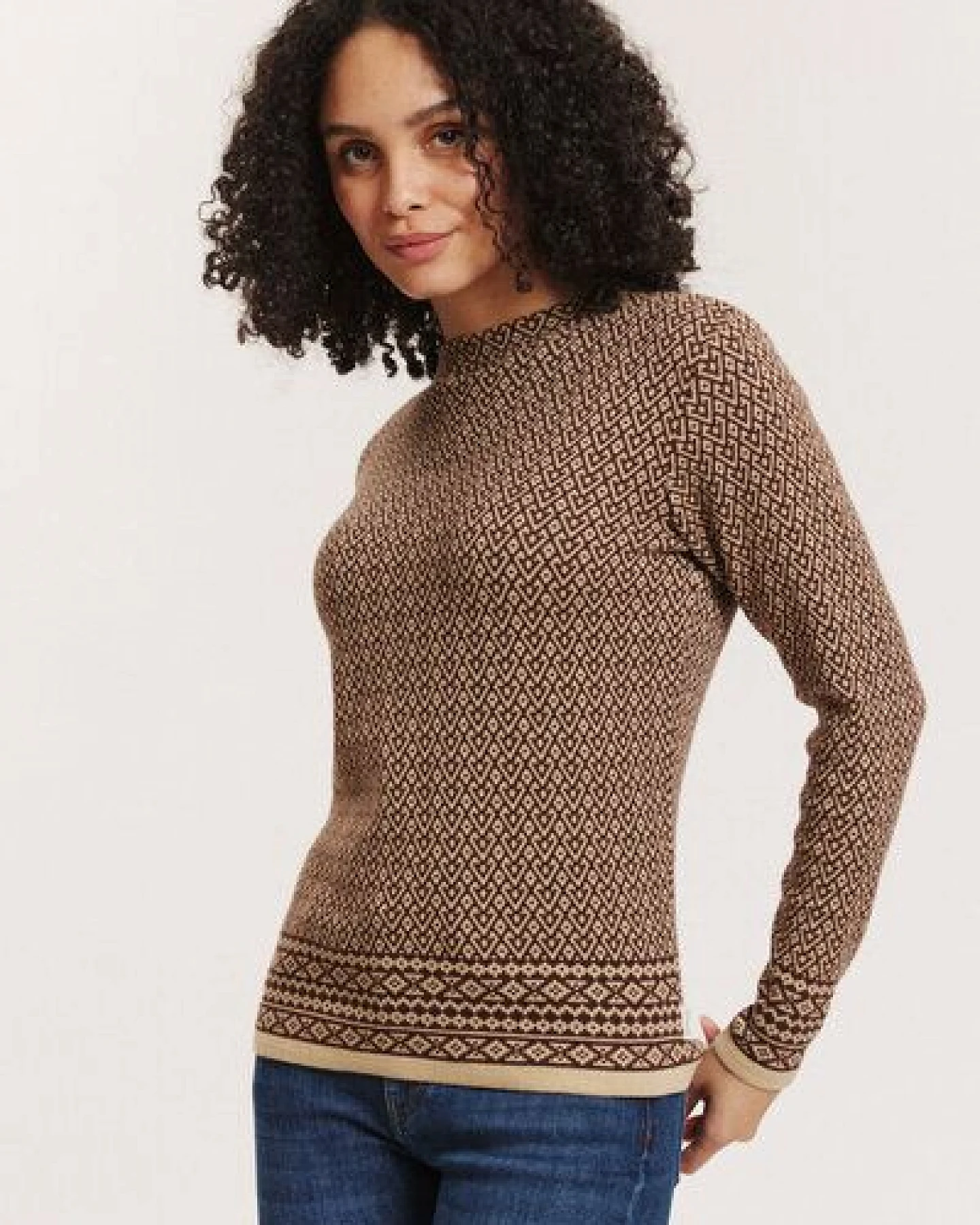TRANQUILLO Strick-Pullover Lieen aus Biobaumwolle – Ansicht 2