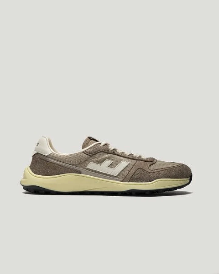 Flamingos' Life ZERO Drop Barfußschuh - Sand olive/Taupe Vanilla/Ivory black