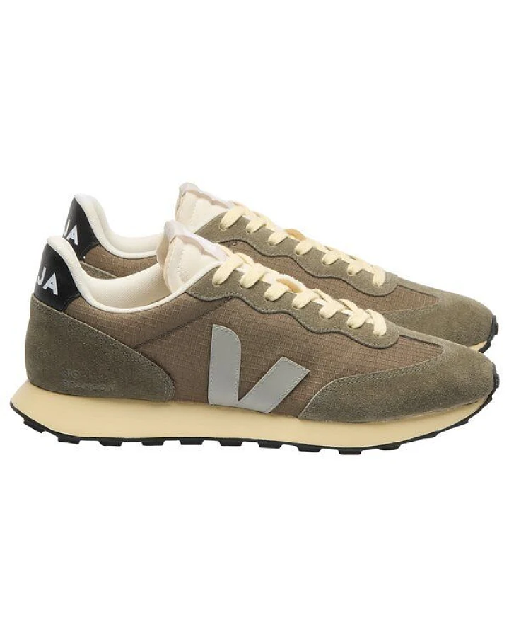 Veja Herren-Sneaker Rio Branco II Ripstop Kaki Oxford Grey Black
