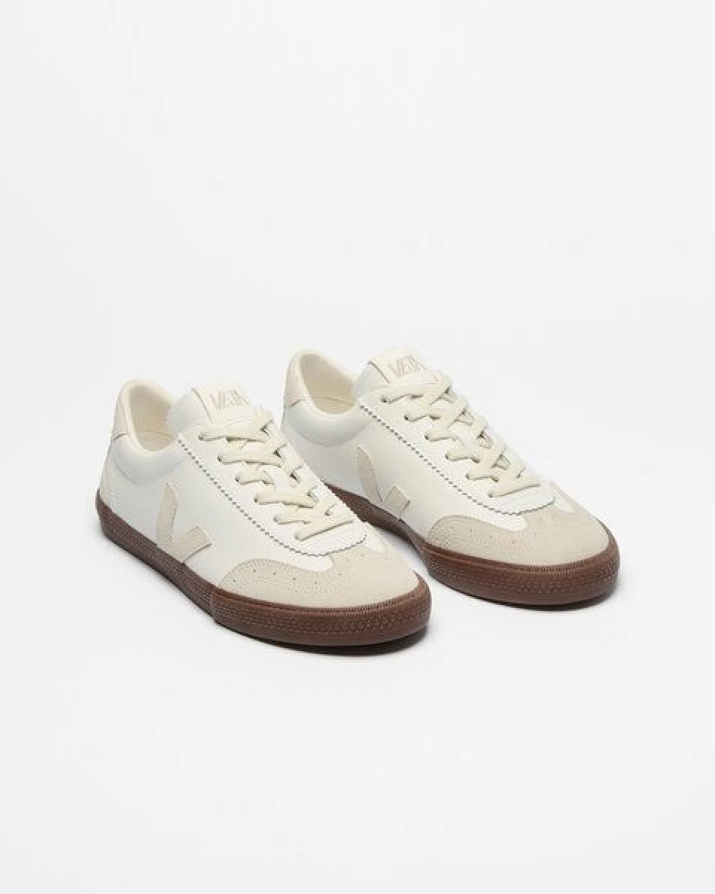 Veja Herren-Sneaker Volley OT Leather White Natural Bark – Ansicht 3