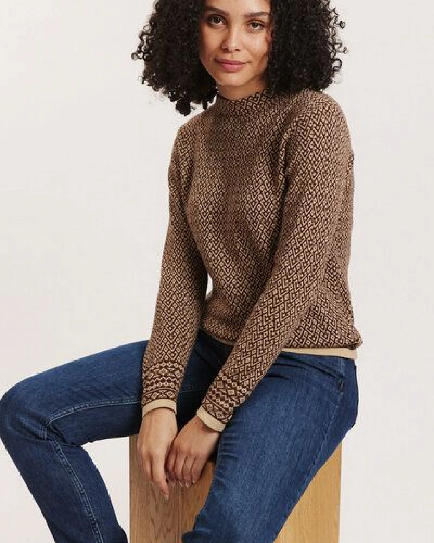 TRANQUILLO Strick-Pullover Lieen aus Biobaumwolle – Ansicht 4