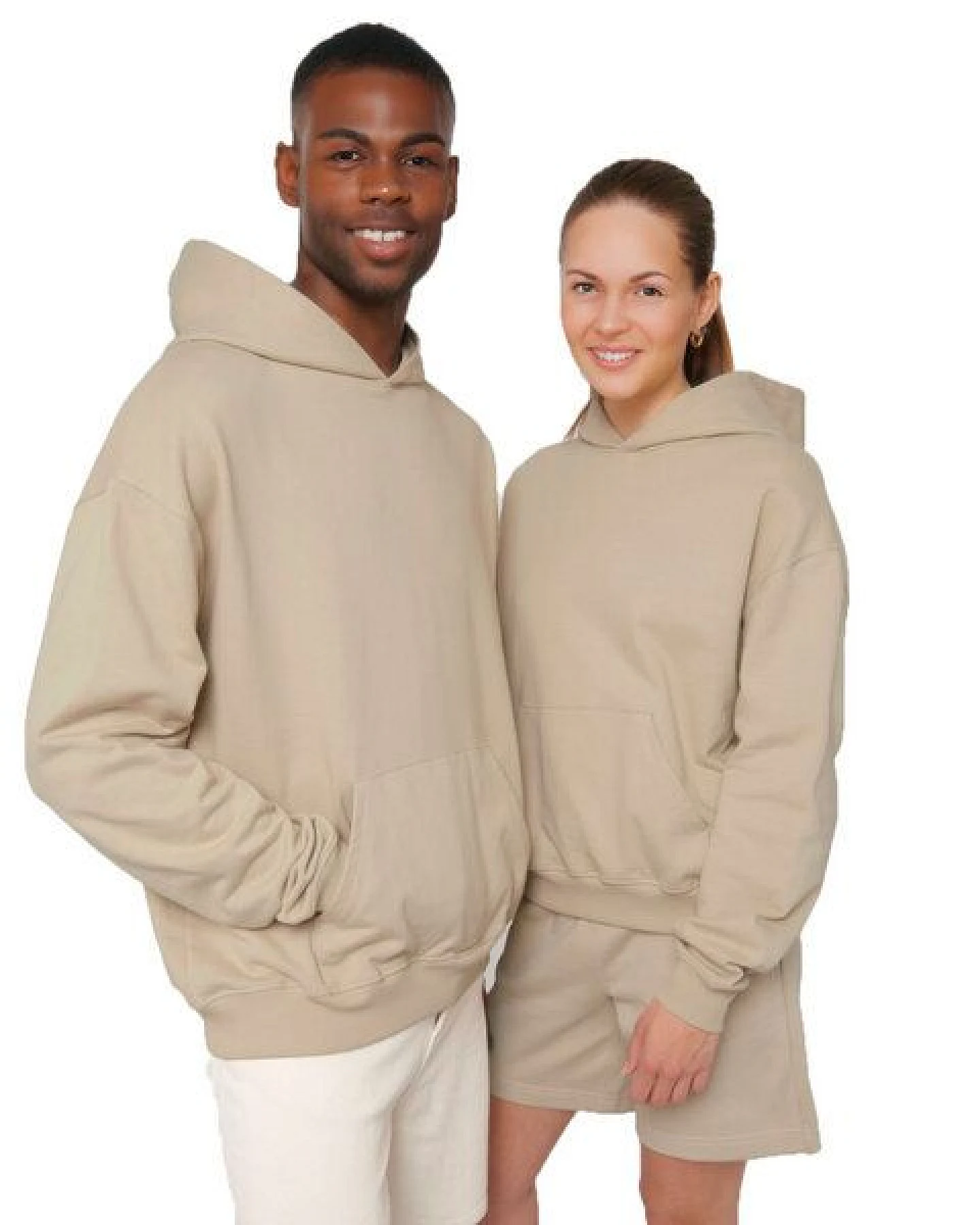 YTWOO Oversized Unisex Hoodie mit Kängurutasche, Dry, Bio-Baumwolle – Ansicht 2
