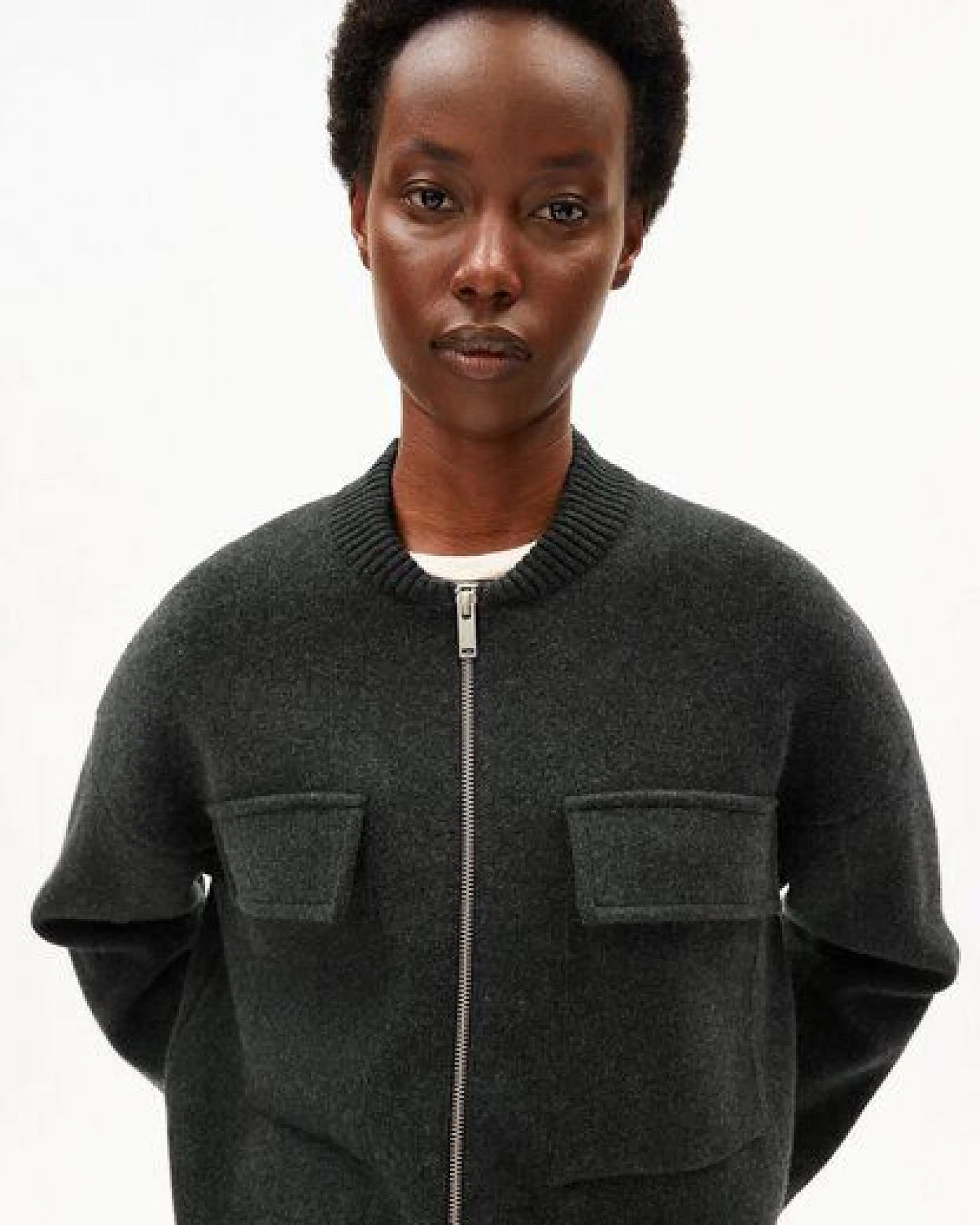 ARMEDANGELS BOMBER Damen Strickjacke aus Bio-Baumwoll Mix – Ansicht 3