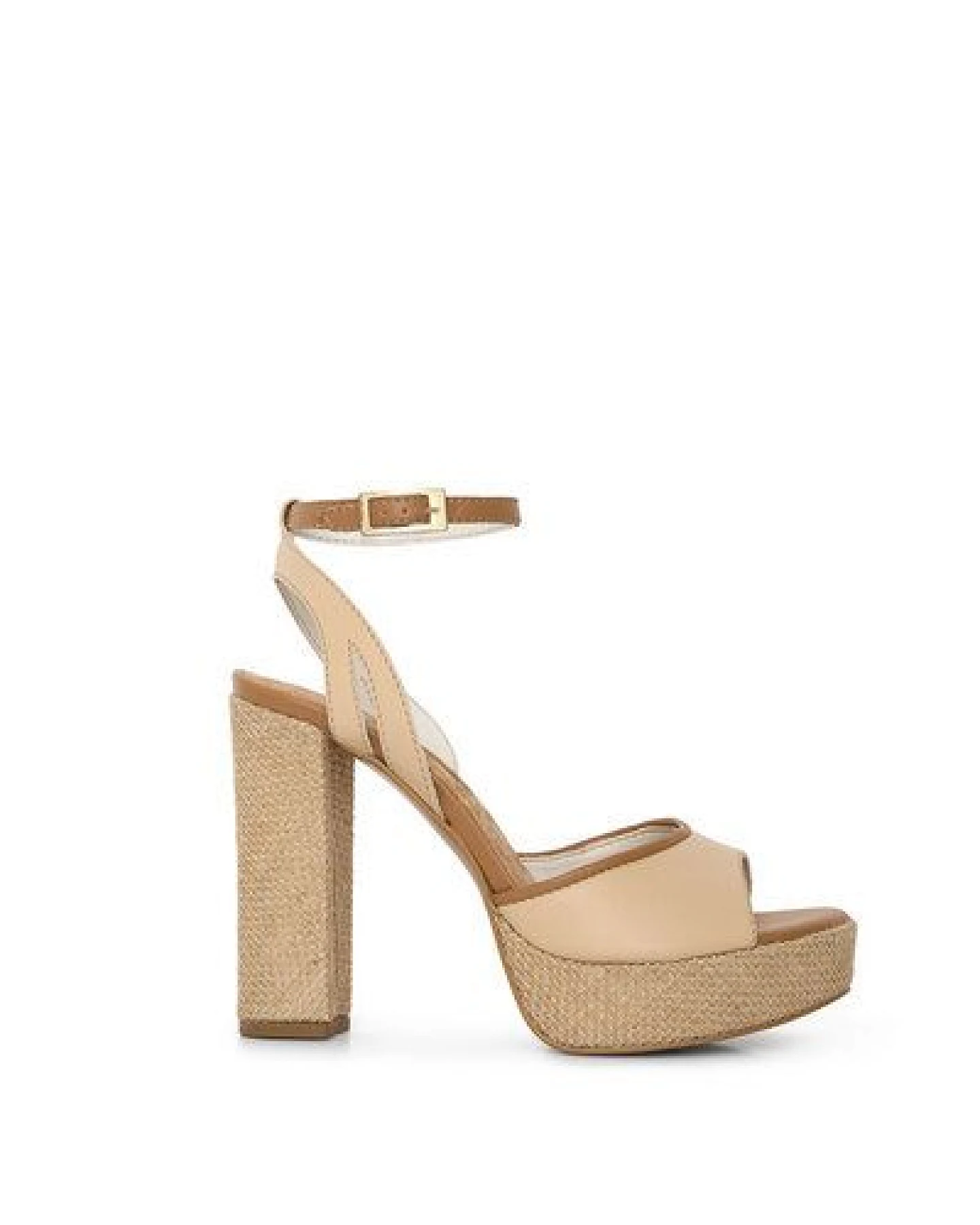 AGAZI H(OLA)! – beige wedge sandals made from mushroom leather and jute – Ansicht 4