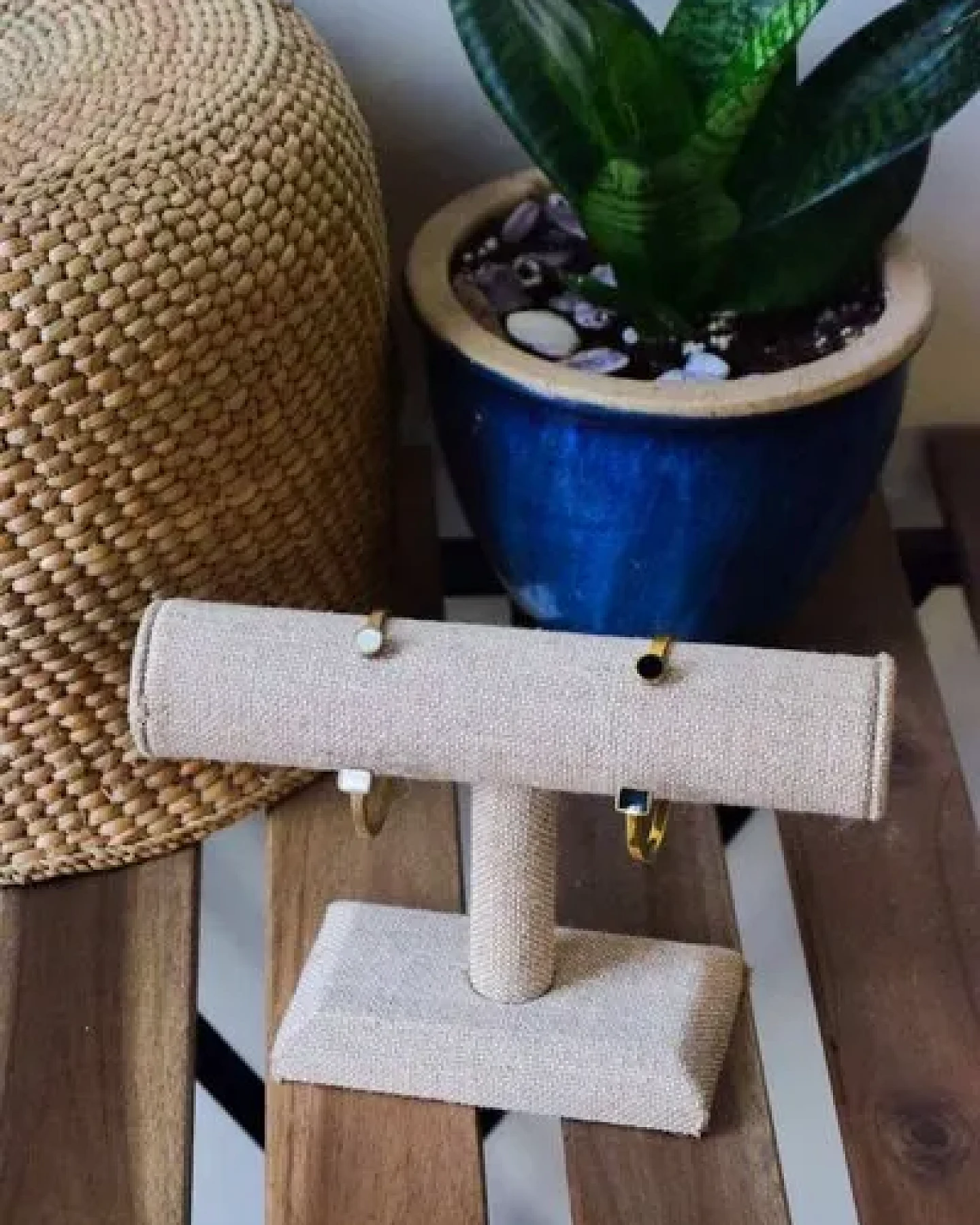 Swahili Coast Messing Armreif - BONE & HORN GEOMETRIC - Recycling Messingschmuck – Ansicht 3