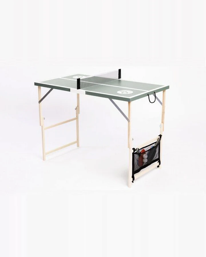 DISH TENNIS LORIAN SMARAGD euykalyptusgrünfarbene Mobile Mini Tischtennisplatte - MADE IN AUSTRIA