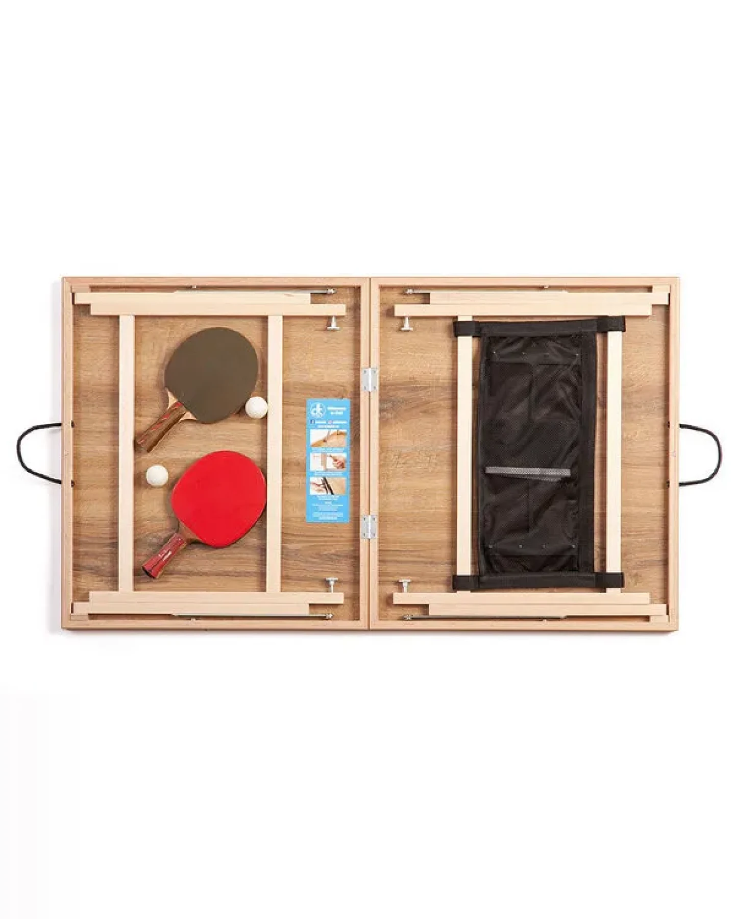 DISH TENNIS DER KLEINE BRAUNE Mobile Mini Tischtennisplatte - MADE IN AUSTRIA – Ansicht 3