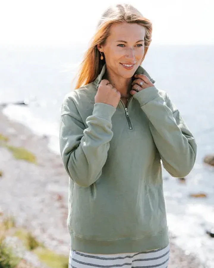 FUXBAU Frauen fux Half Zip Sweater