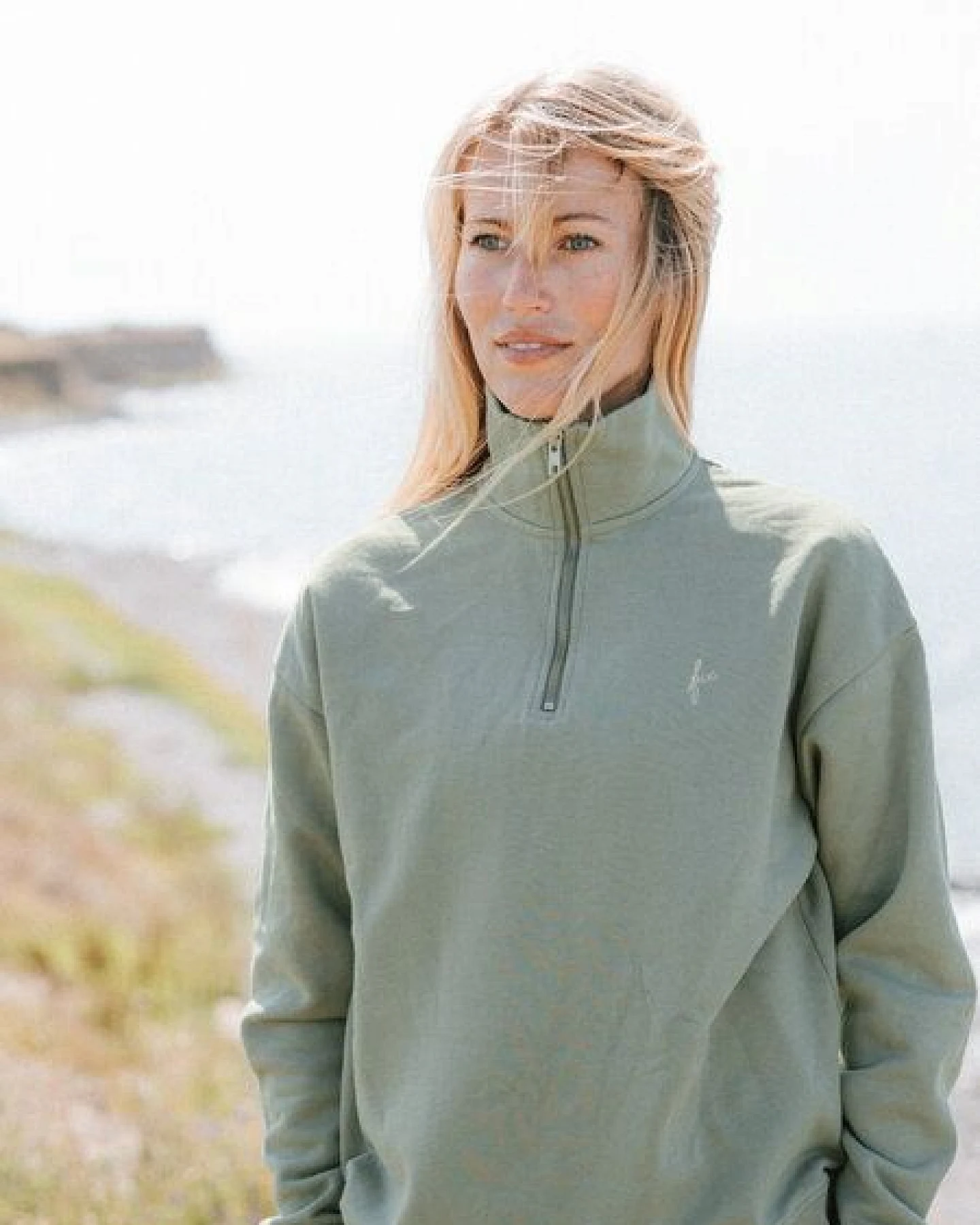 FUXBAU Frauen fux Half Zip Sweater – Ansicht 3