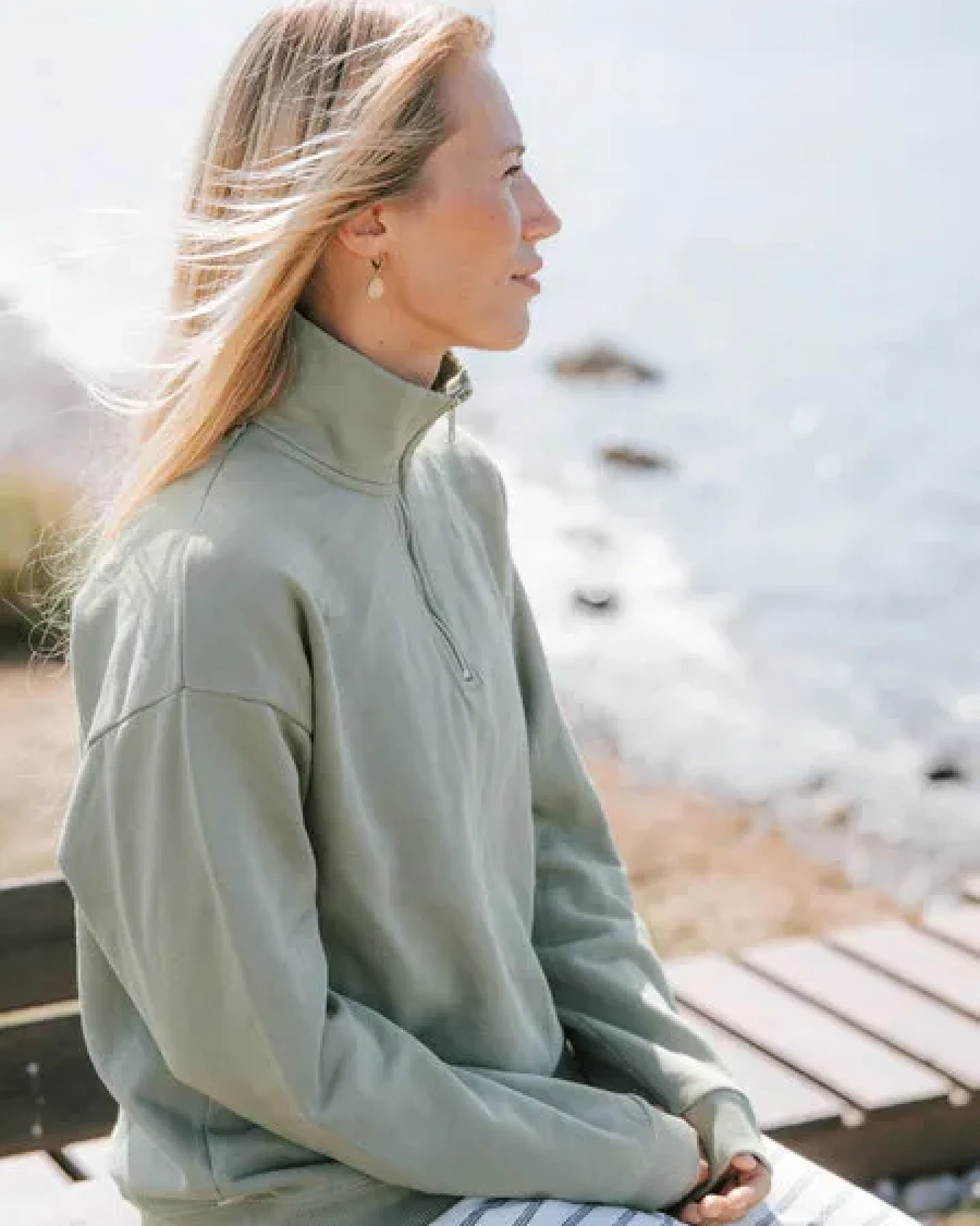FUXBAU Frauen fux Half Zip Sweater – Ansicht 4
