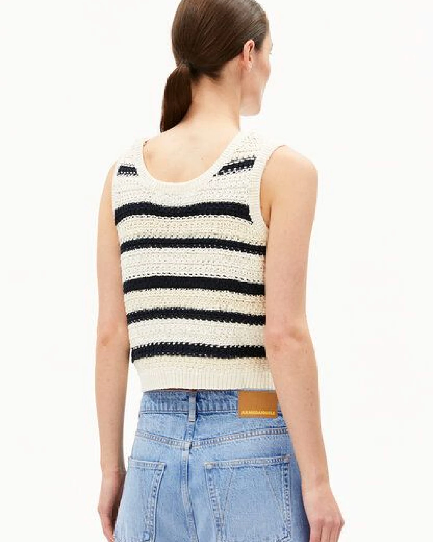 ARMEDANGELS CLAAIRE STRIPES Damen Stricktop aus Bio-Baumwolle – Ansicht 2