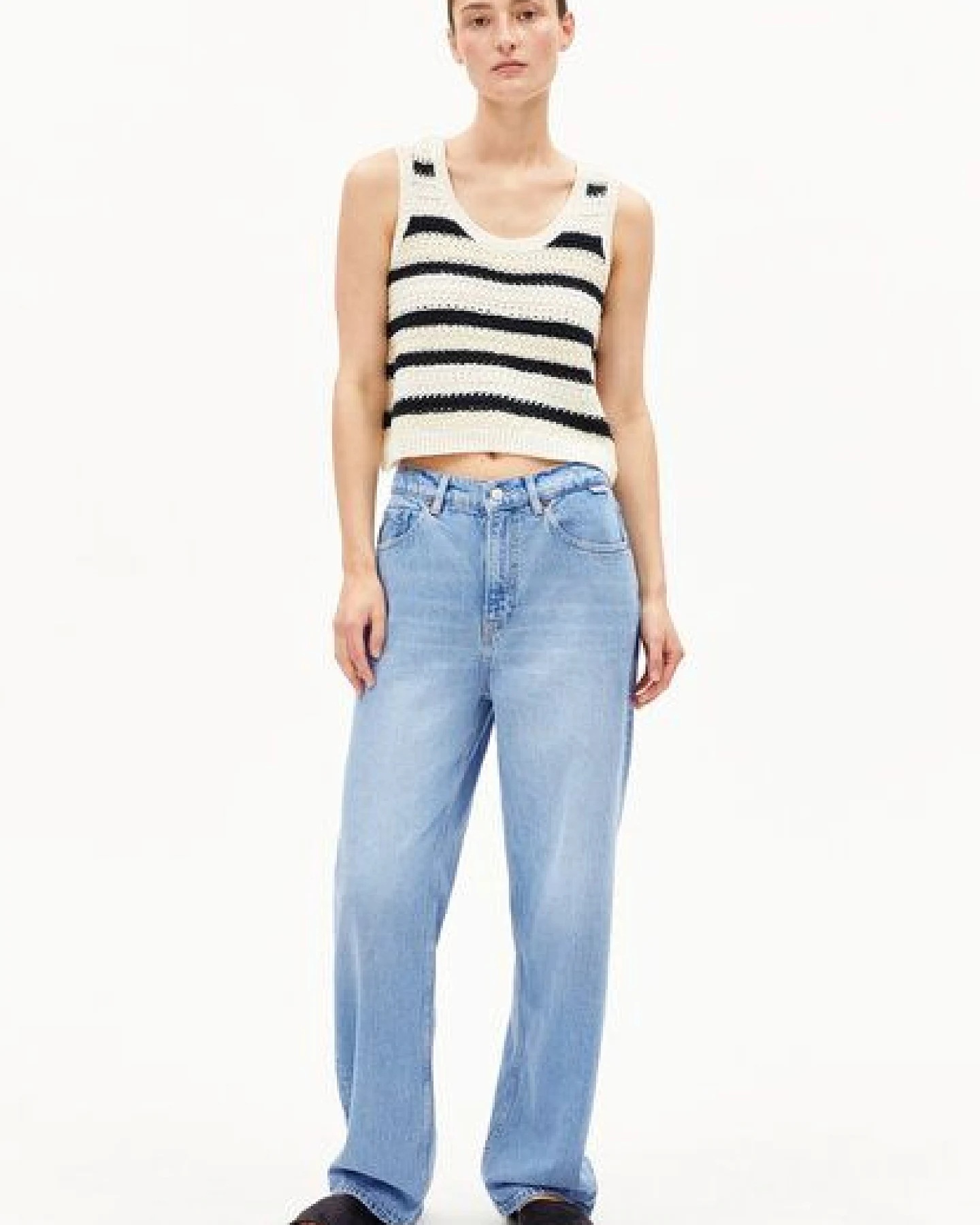 ARMEDANGELS CLAAIRE STRIPES Damen Stricktop aus Bio-Baumwolle – Ansicht 4