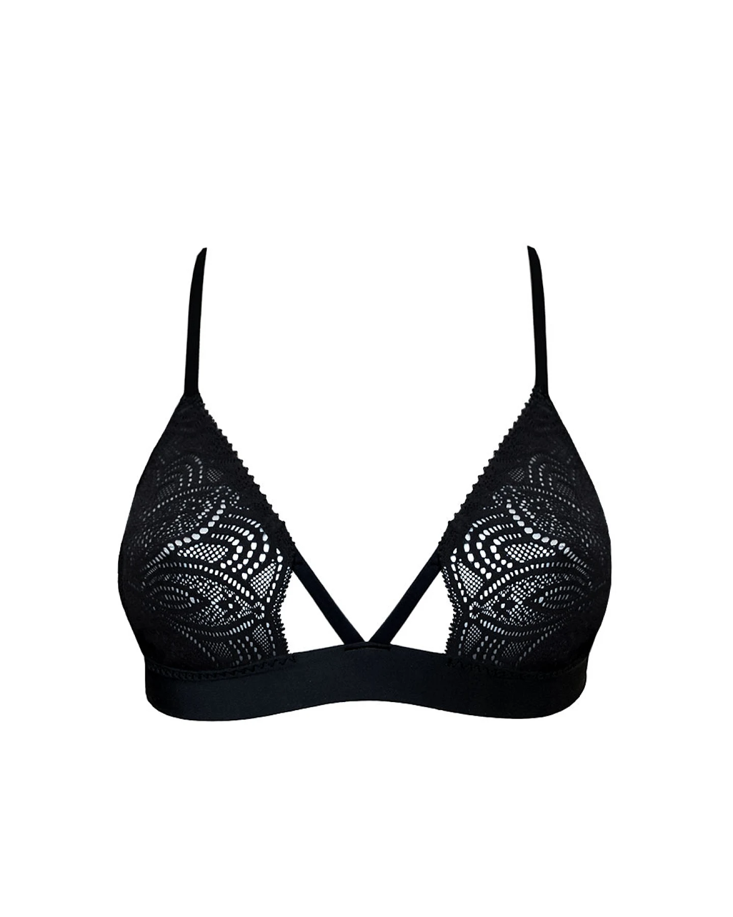 Anekdot Damen vegan Triangel-Bh Earth Schwarz – Ansicht 2