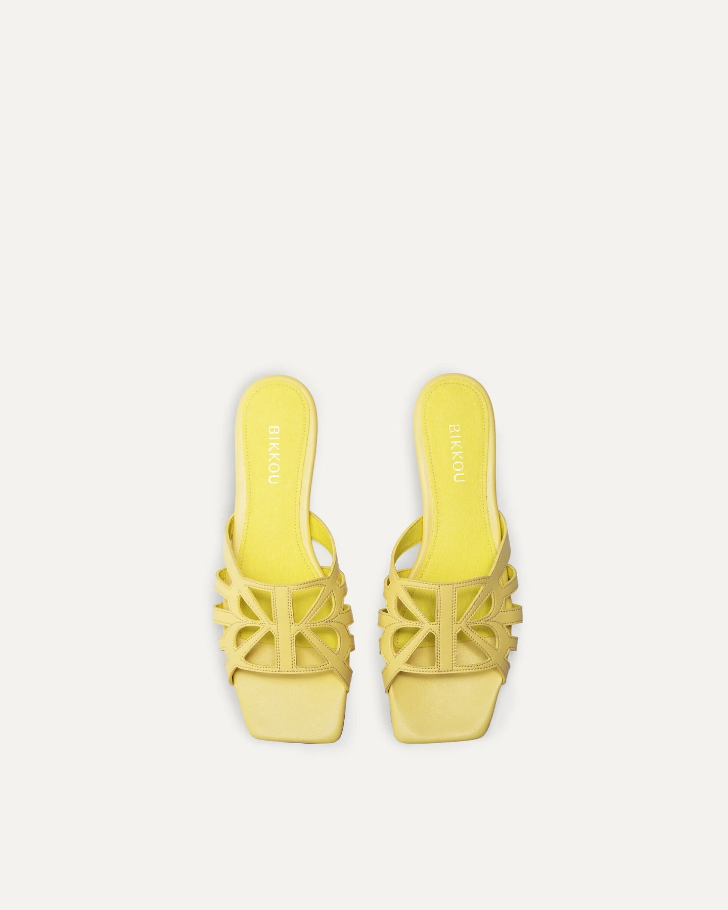BIKKOU Damen vegan Sandalen 19 Uhr Sonnenuntergang Am Strand Gelb – Ansicht 2