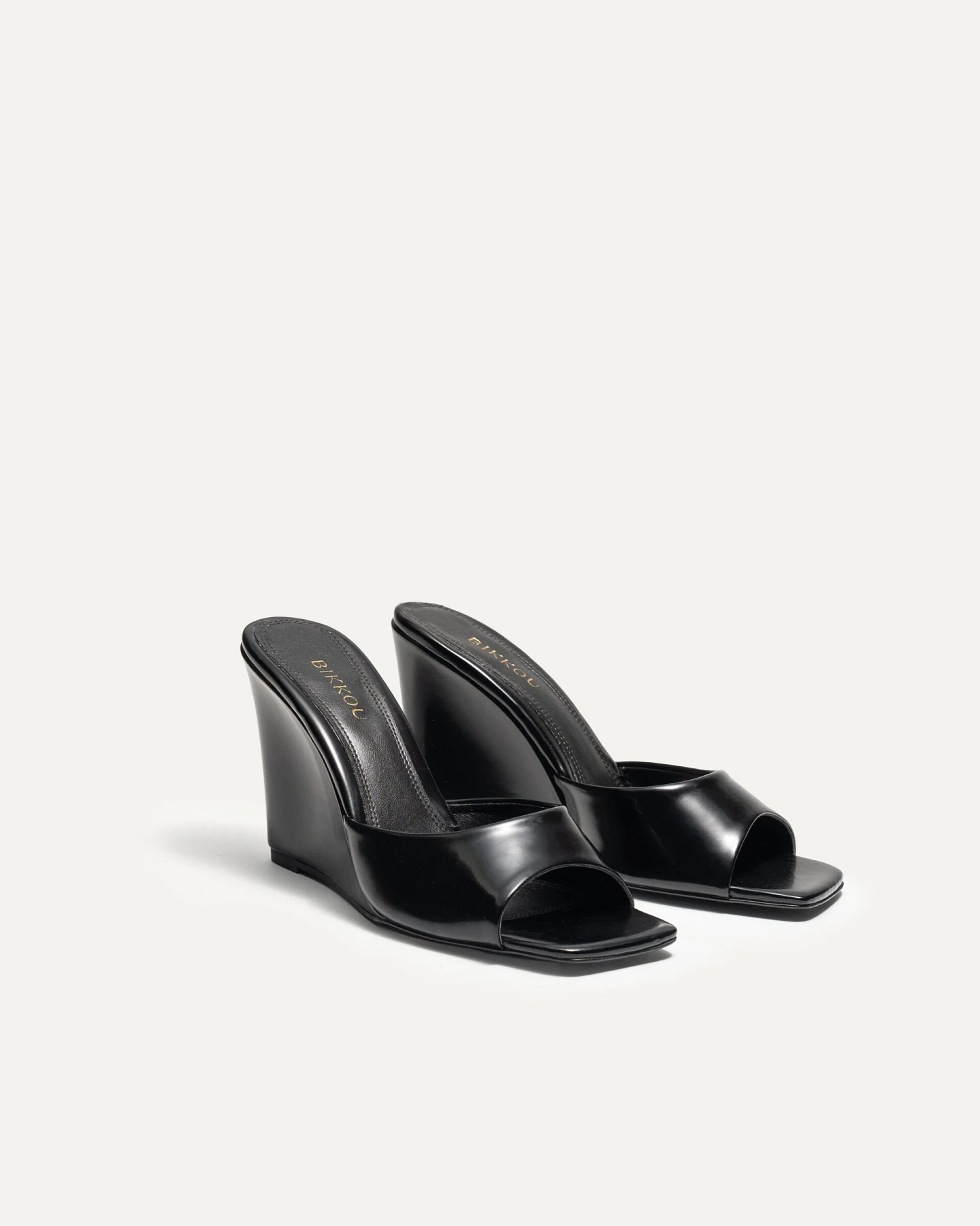 BIKKOU Damen vegan Mules 1am Too Pretty To Leave Schwarz – Ansicht 2