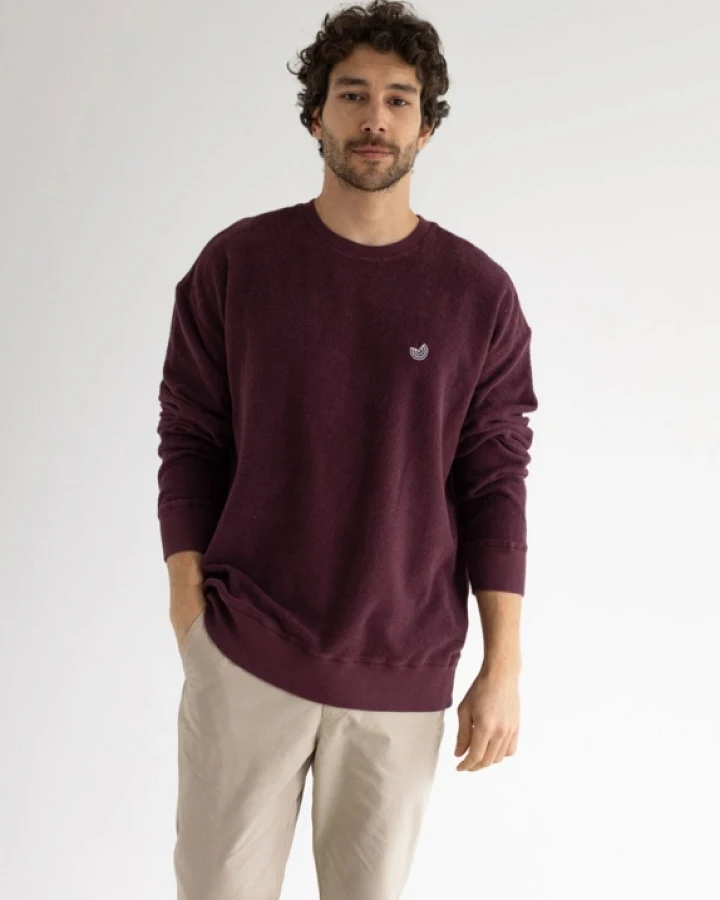 TWOTHIRDS Herren vegan Sweatshirt Kilda Zinfandel