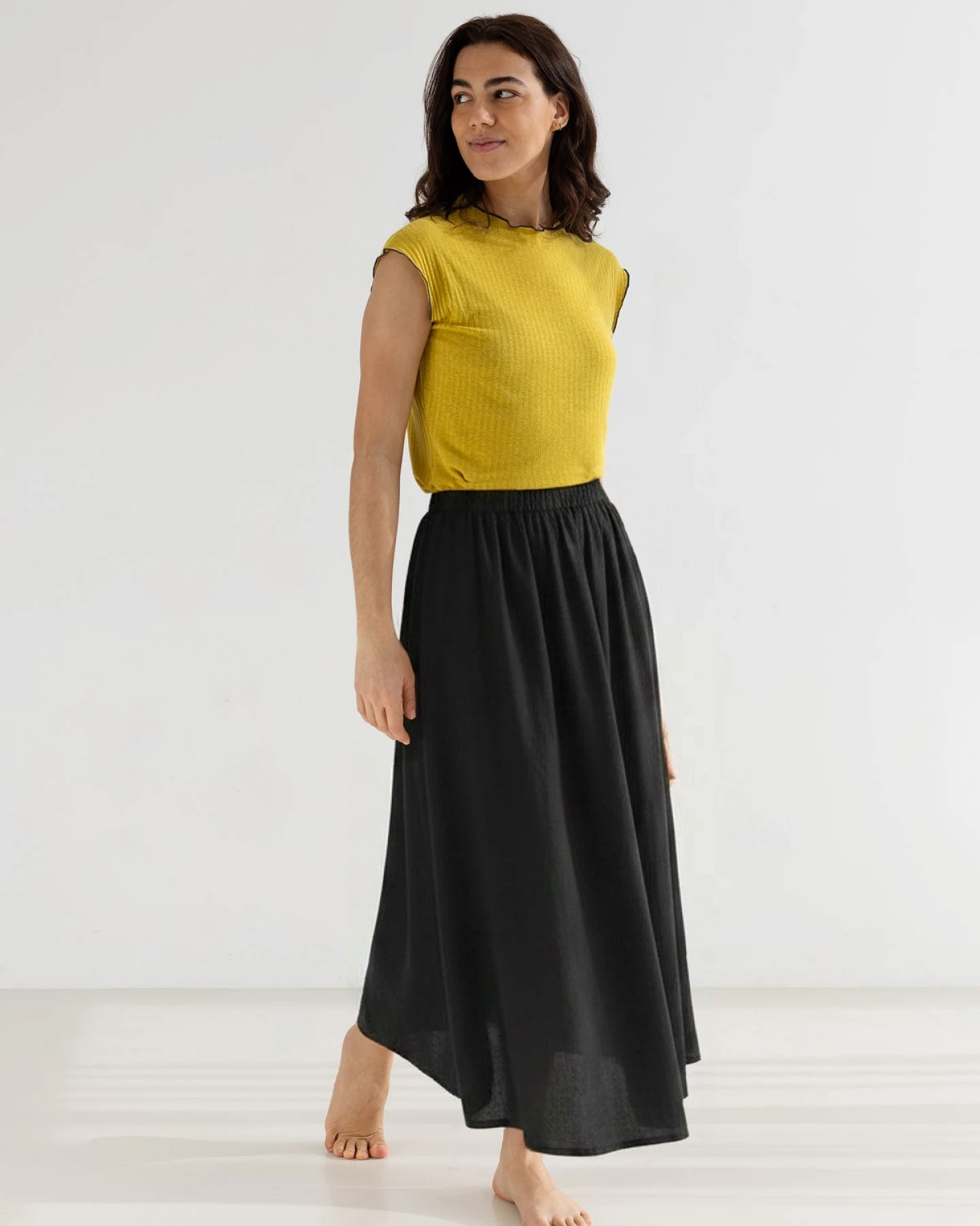 TWOTHIRDS Damen vegan Rock Theaki Schwarz – Ansicht 2