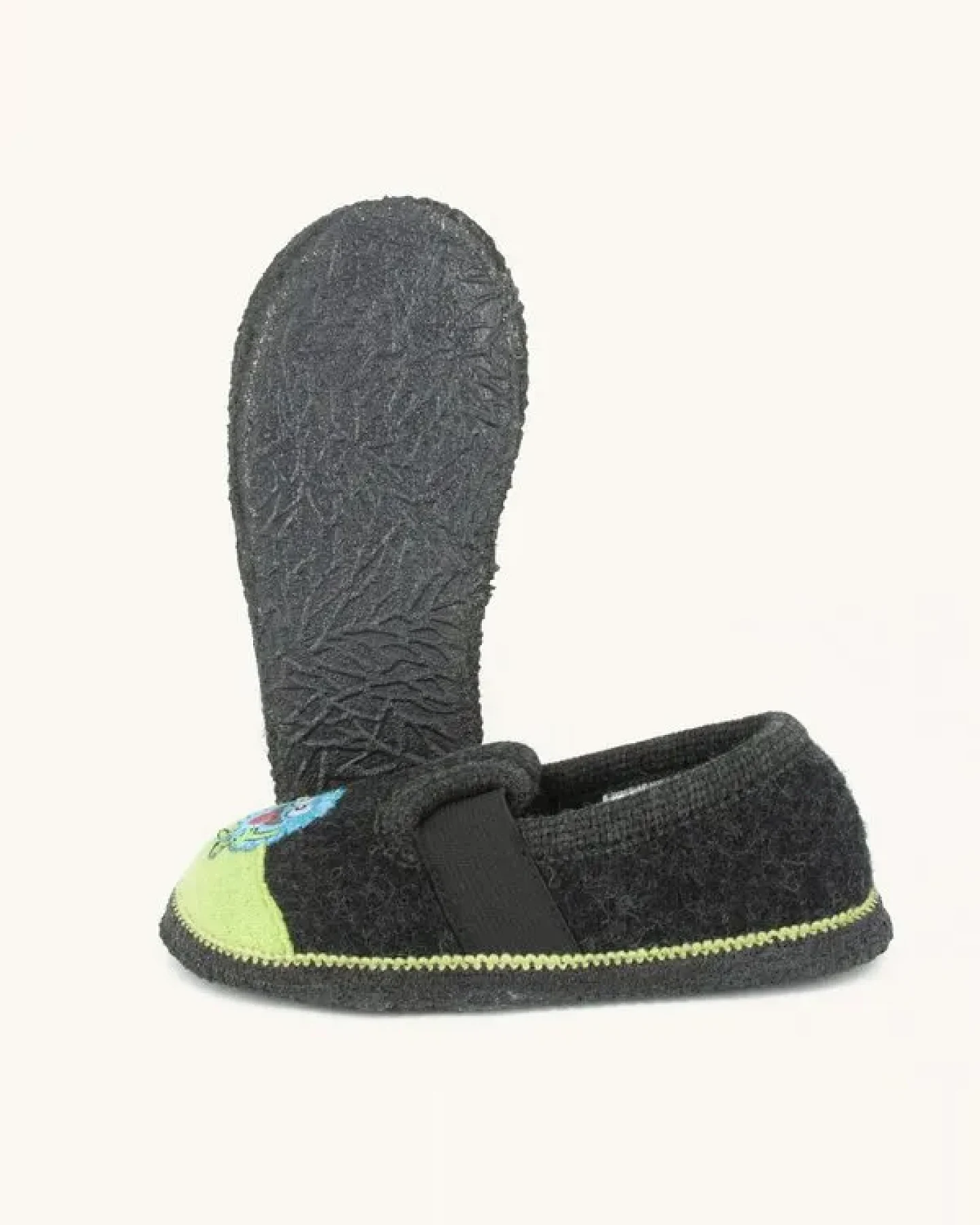 Kitz-Pichler Bobby Floh Kinder-Hausschuh für Jungen & Mädchen aus 100% Schurwolle - Warme Filz-Pantoffel – Ansicht 3