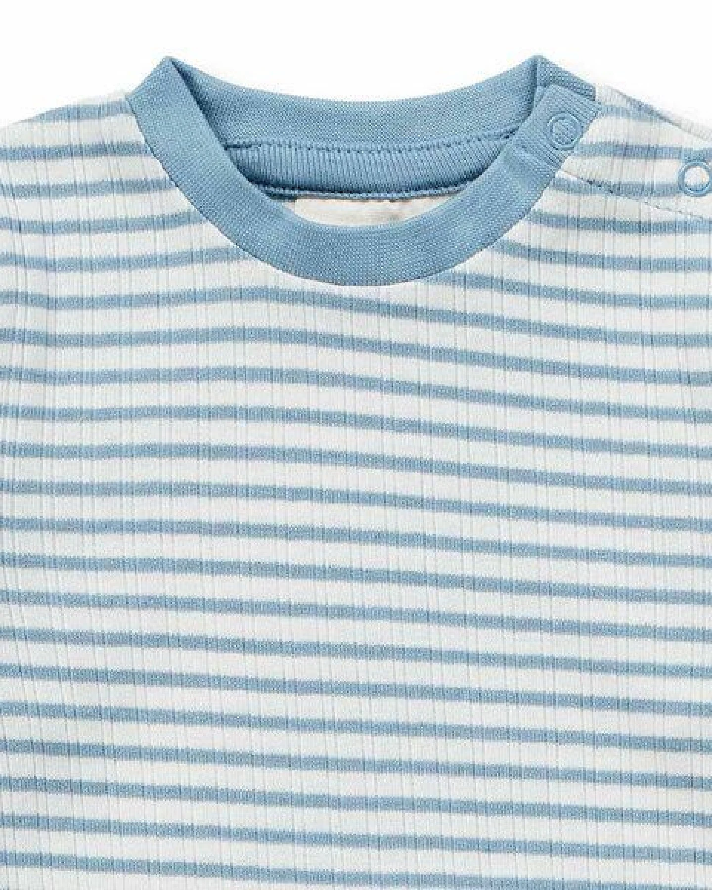sense-organics Baby Body geringelt, Modell YVON – Ansicht 2