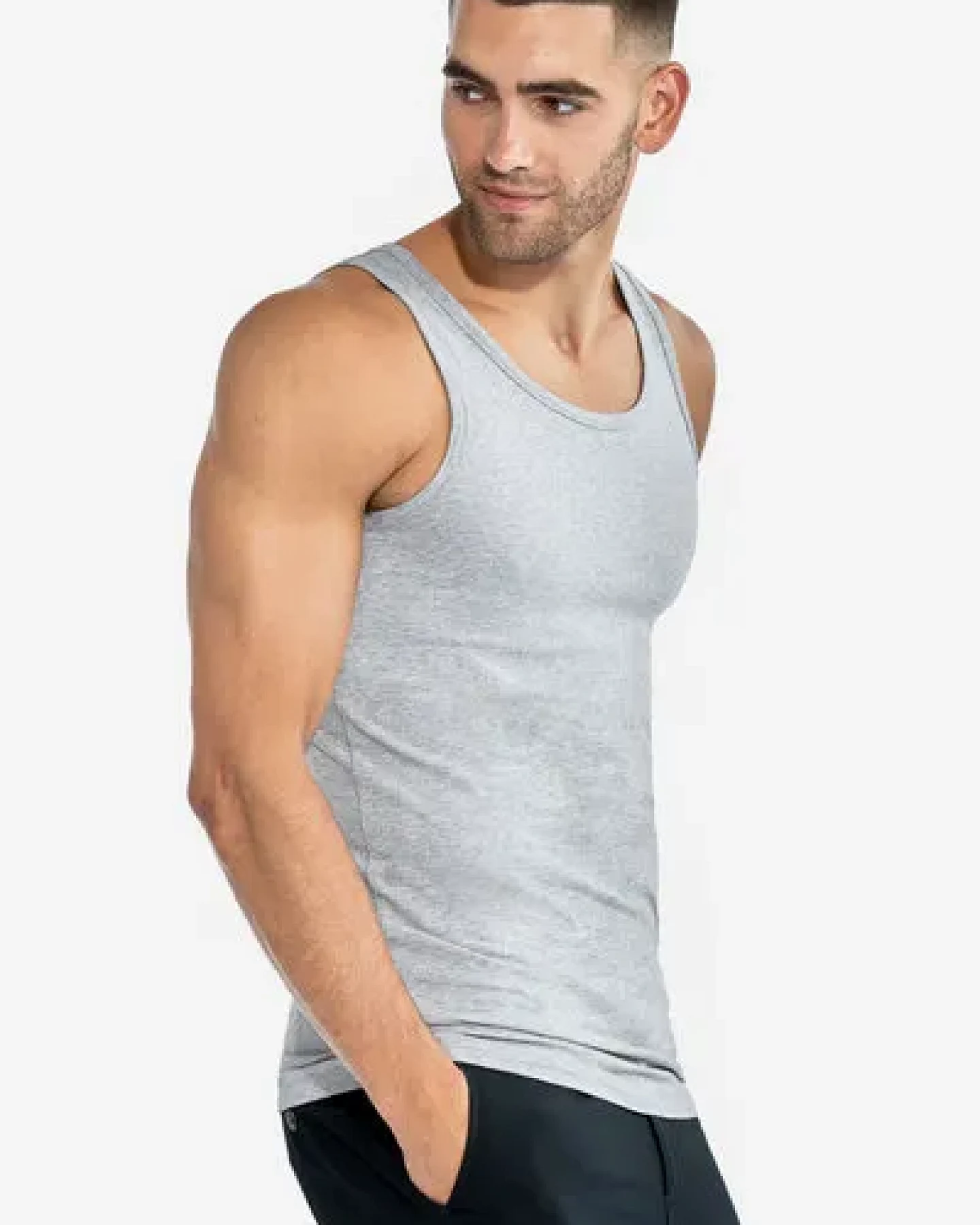 Bread & Boxers 2-Pack Tanktops aus Bio-Baumwolle – Ansicht 2