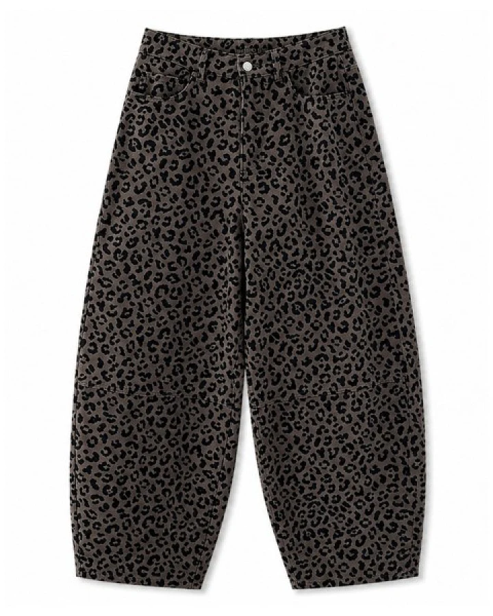 Mazine - Women's Printed Barrel Leg Denim Pants - Jeans Gr XS schwarz