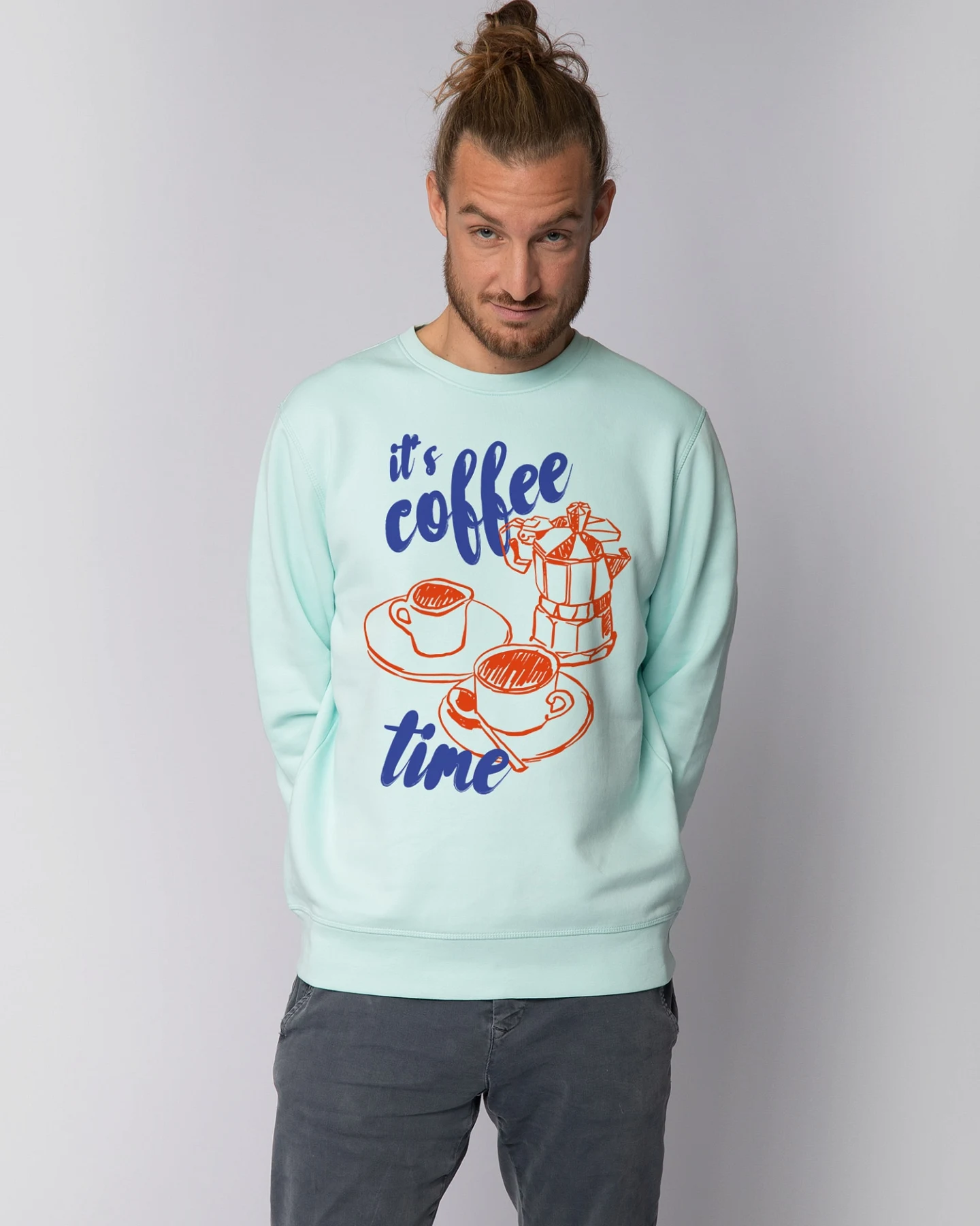 Watapparel Sweatshirt Its Coffee Time – Ansicht 2