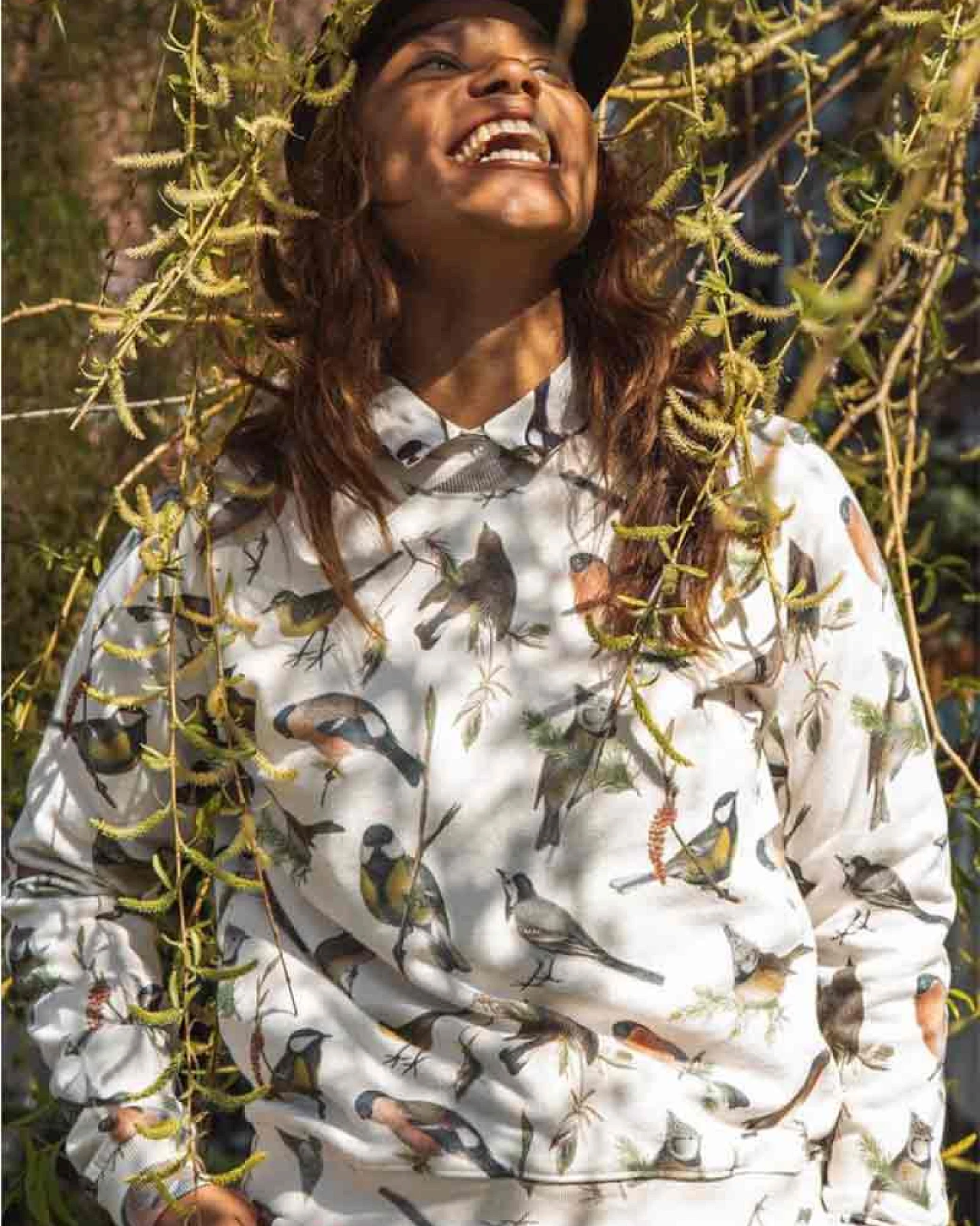 DEDICATED Damen vegan Sweatshirt Ystad Herbst Vögel – Ansicht 2