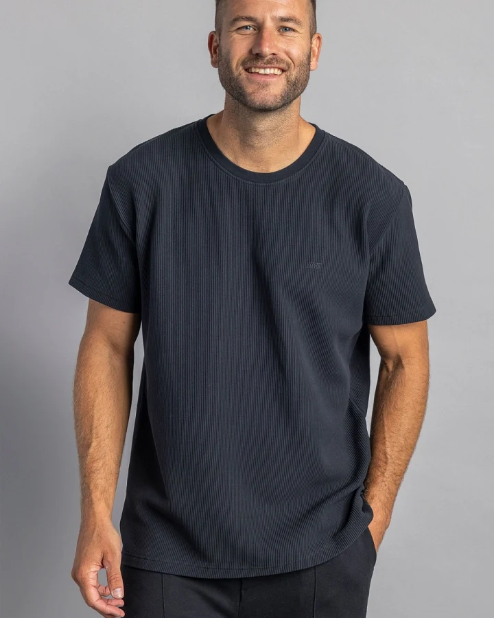 DIRTS Herren vegan T-Shirt Ottomane Asche Schwarz