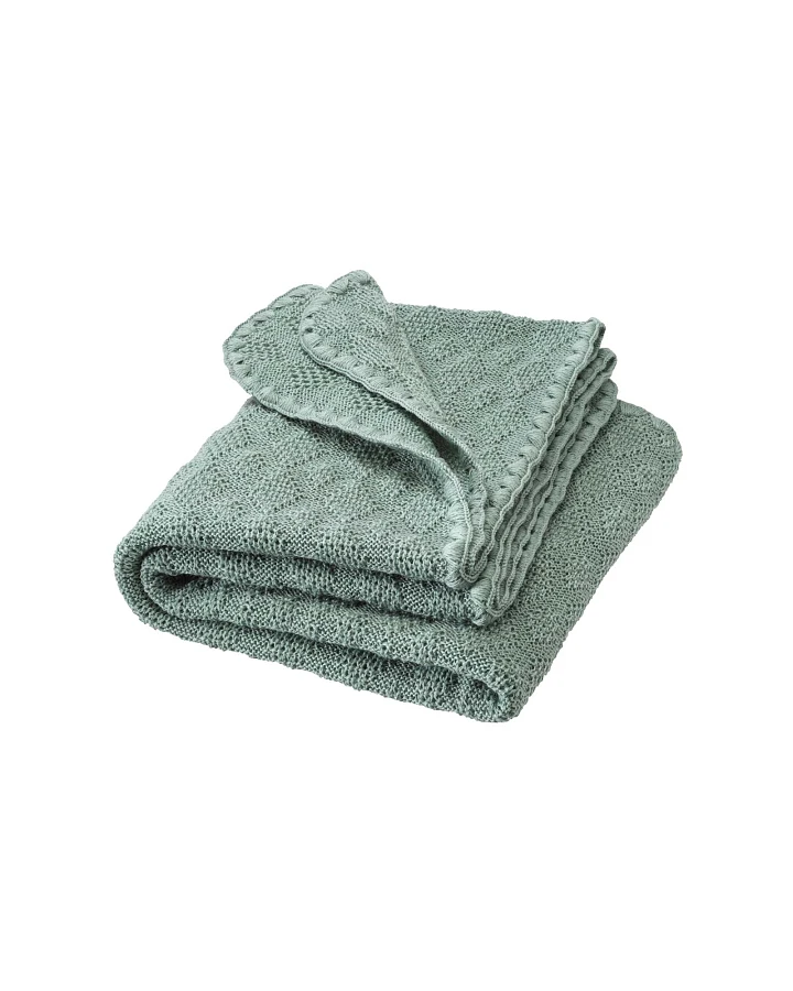 Disana Baby Wolldecke Bio-Merinowolle jade Maße 80 x 100 cm