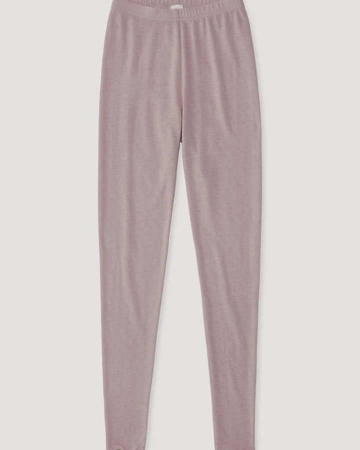 hessnatur Kinder Leggings Pointelle aus Bio-Merinowolle - rosa - Größe 110/116