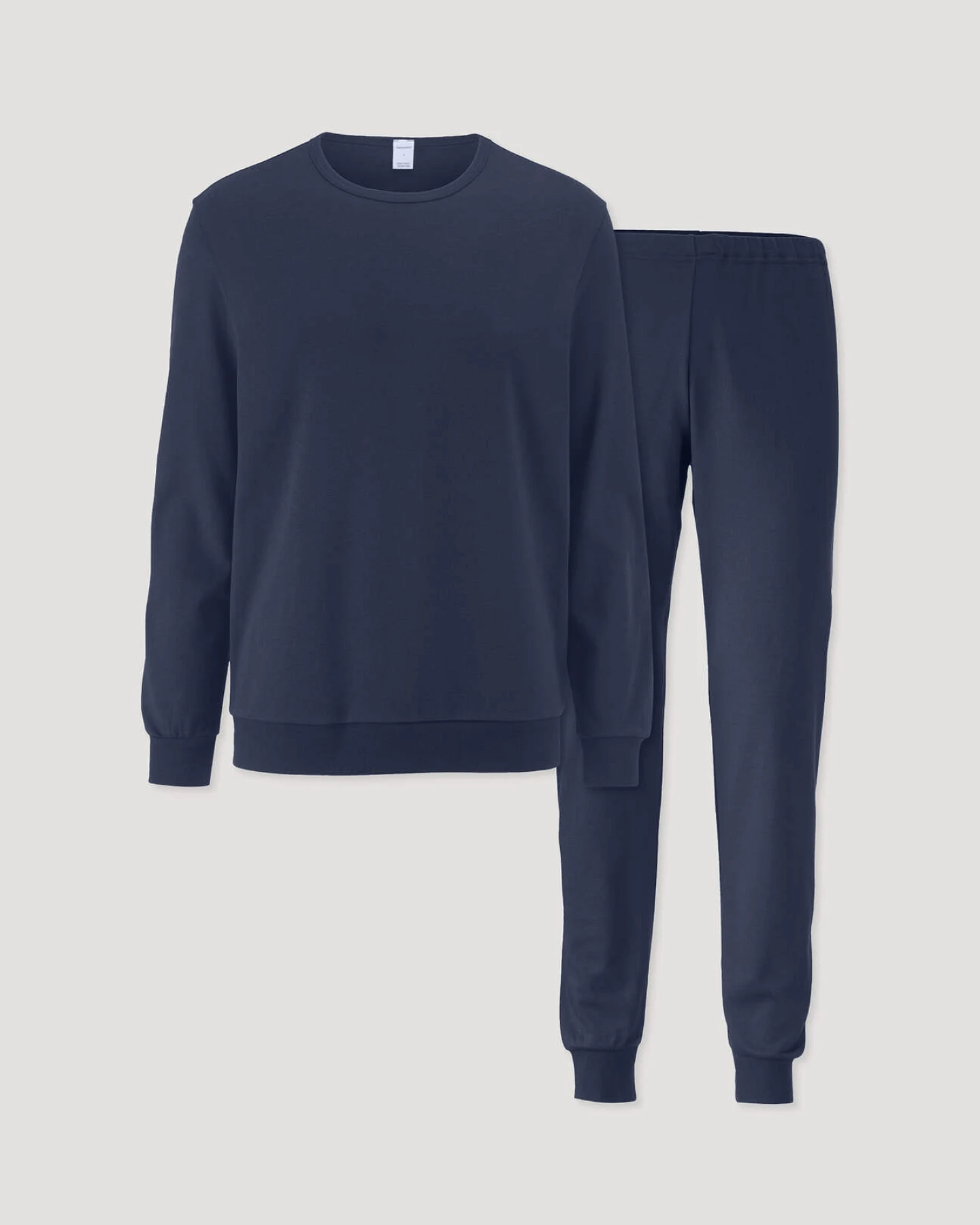 hessnatur Herren Pyjama PURE COTTON aus Bio-Baumwolle - blau - Größe L – Ansicht 3
