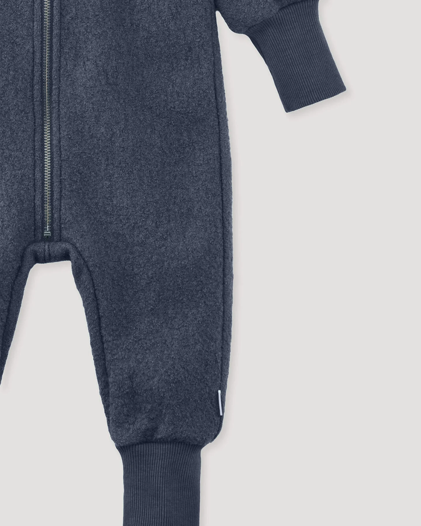 hessnatur Baby Walkoverall aus Bio-Merinowolle - blau - Größe 50/56 – Ansicht 3