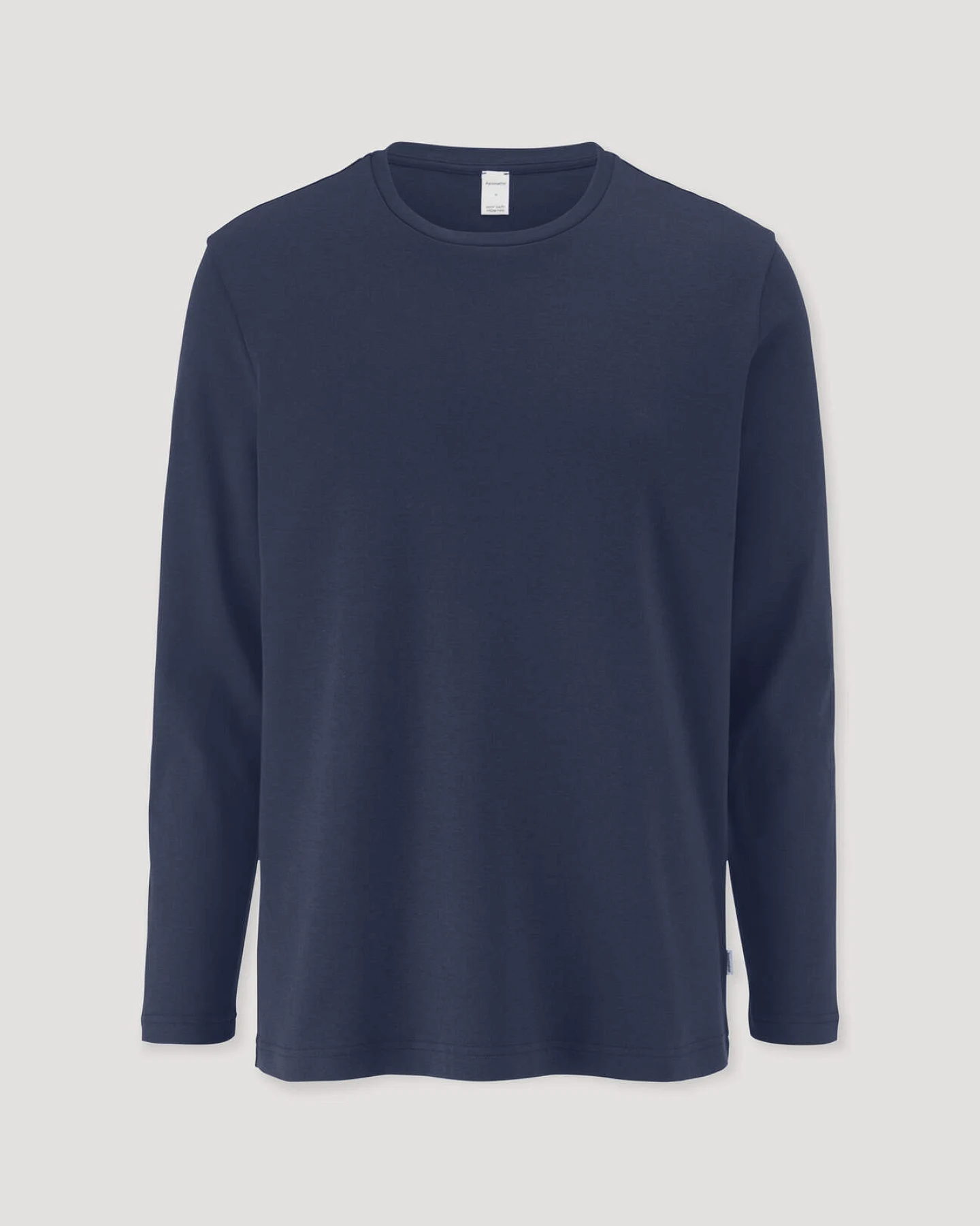 hessnatur Herren Schlafshirt PURE COTTON aus Bio-Baumwolle - blau - Größe L – Ansicht 3
