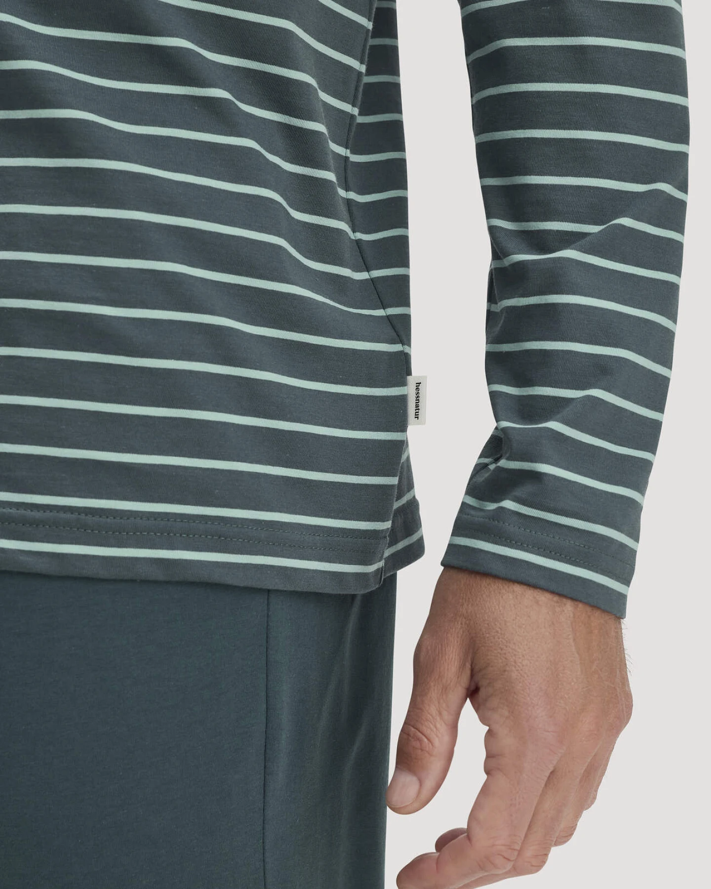 hessnatur Herren Pyjama PURE COTTON aus Bio-Baumwolle - blau - Größe XXL – Ansicht 2