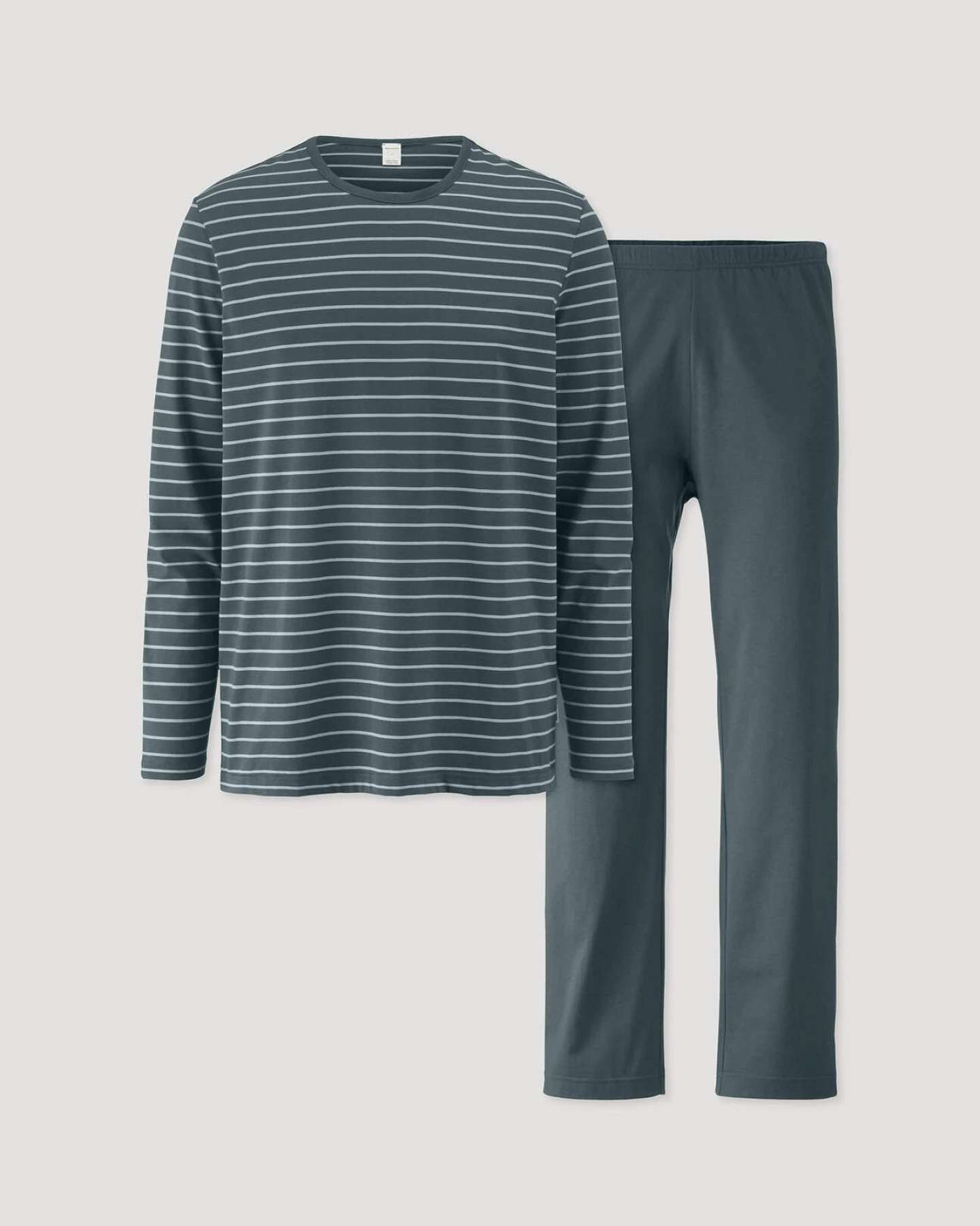 hessnatur Herren Pyjama PURE COTTON aus Bio-Baumwolle - blau - Größe XXL – Ansicht 3