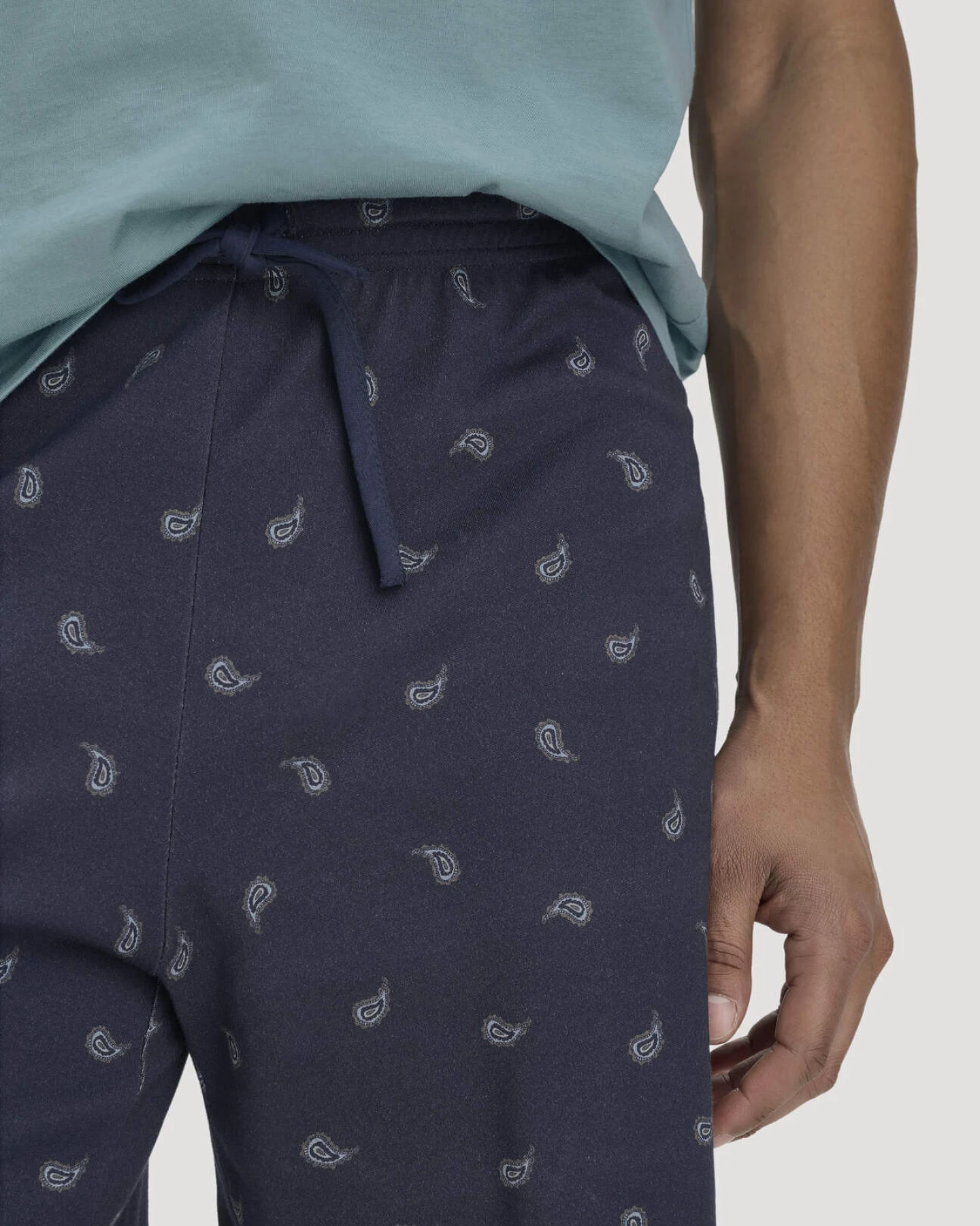 hessnatur Herren Schlafshorts PURE COTTON aus Bio-Baumwolle - blau - Größe XXL – Ansicht 2