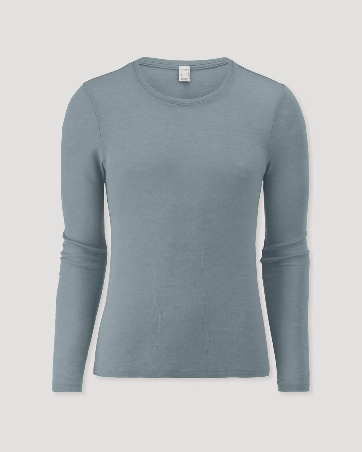 hessnatur Herren Longsleeve PURE FUNCTION aus Bio-Merinowolle und Seide - blau - Größe XXL – Ansicht 3