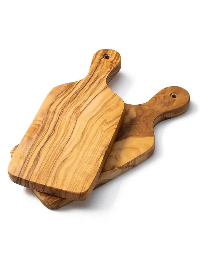 Econovo Holzbrettchen aus Olivenholz mit Griff