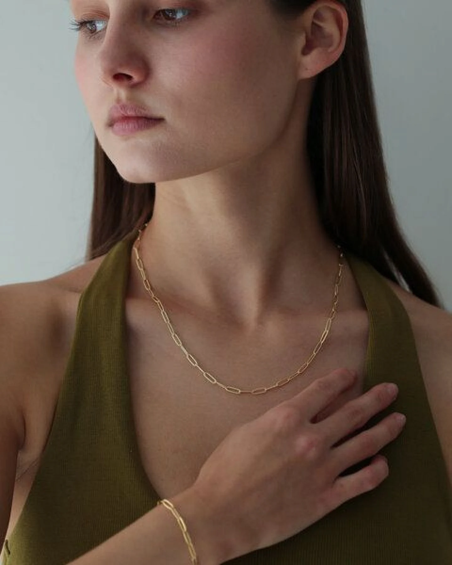 BELLYBIRD Jewellery Halskette - Kabelkette, ovale Kettenglieder, 925 Sterlingsilber, vergoldet – Ansicht 4