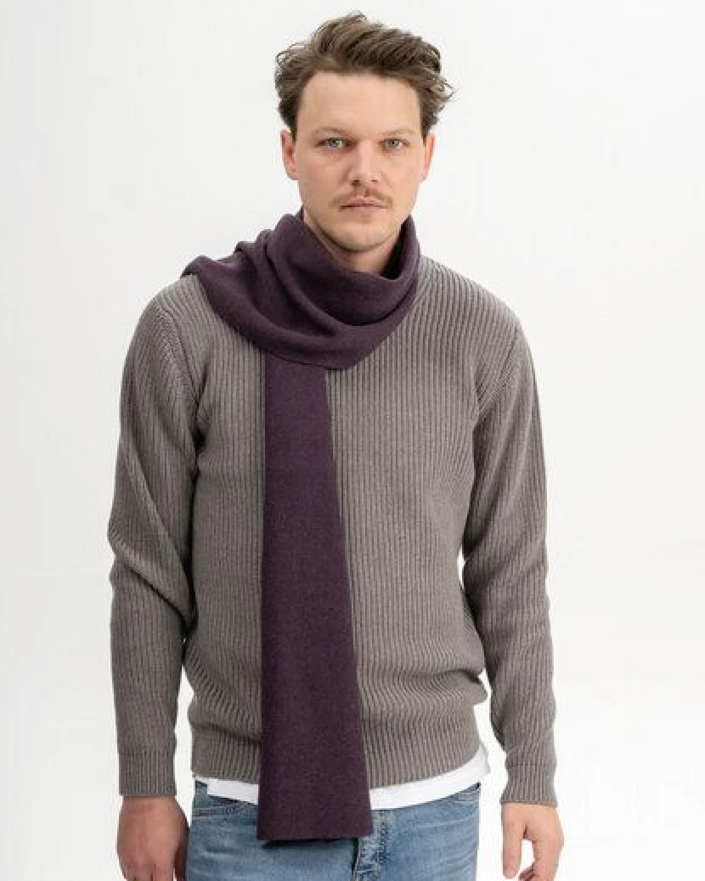 MELA Jacquard Strick Schal Style ASMEE aus 100% Bio-Baumwolle – Ansicht 3