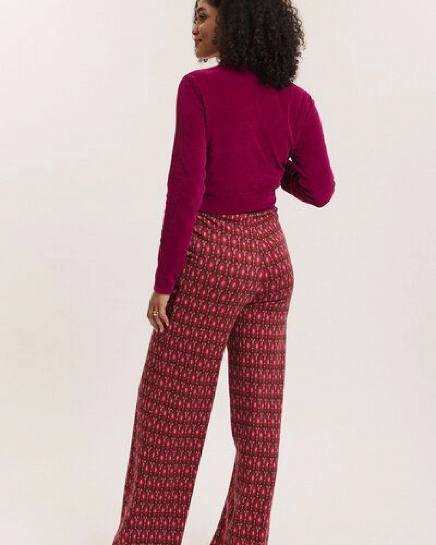 TRANQUILLO Jacquard-Hose Anikaa aus GOTS-Bio-Baumwolle – Ansicht 2