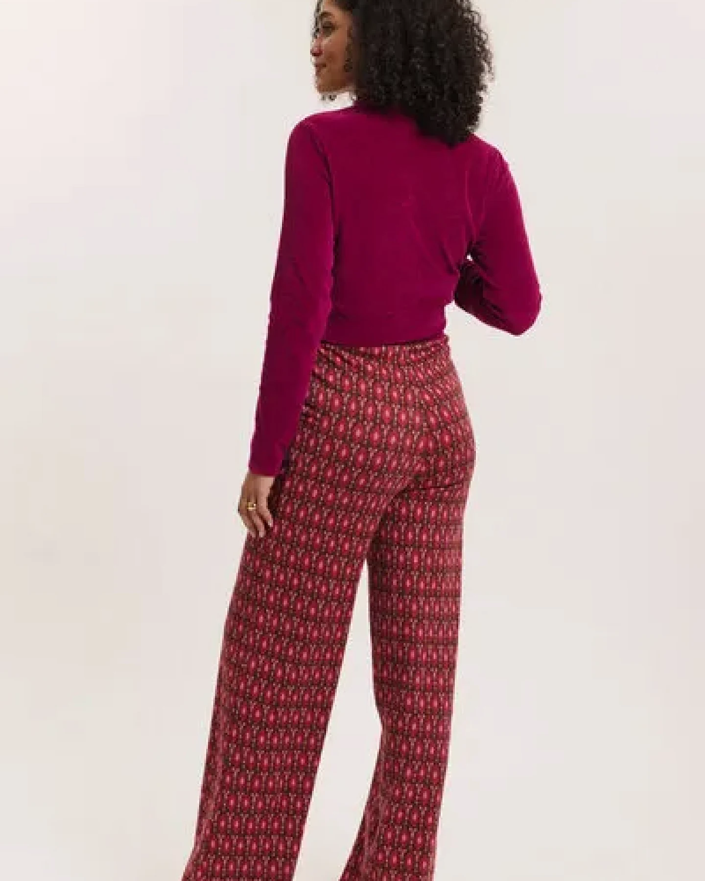 TRANQUILLO Jacquard-Hose Anikaa aus GOTS-Bio-Baumwolle – Ansicht 2