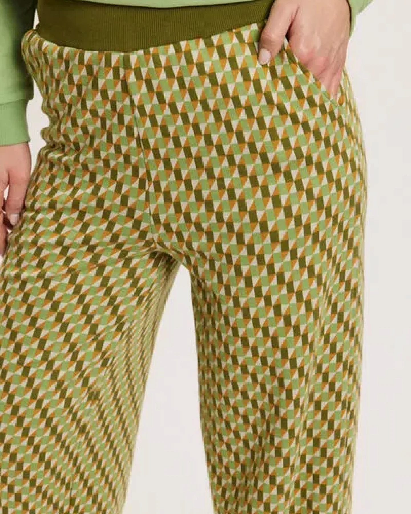 TRANQUILLO Jacquard-Hose Anikaa aus GOTS-Bio-Baumwolle – Ansicht 2