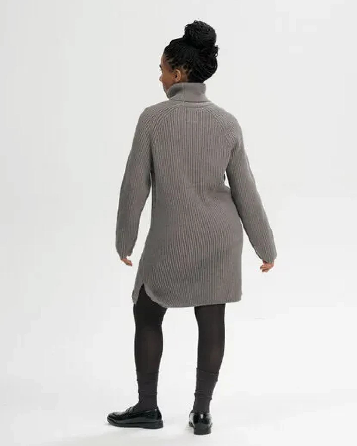 MELA Rippstrick Rollkragenkleid Style ARUNIKA aus 100% Bio-Baumwolle – Ansicht 2